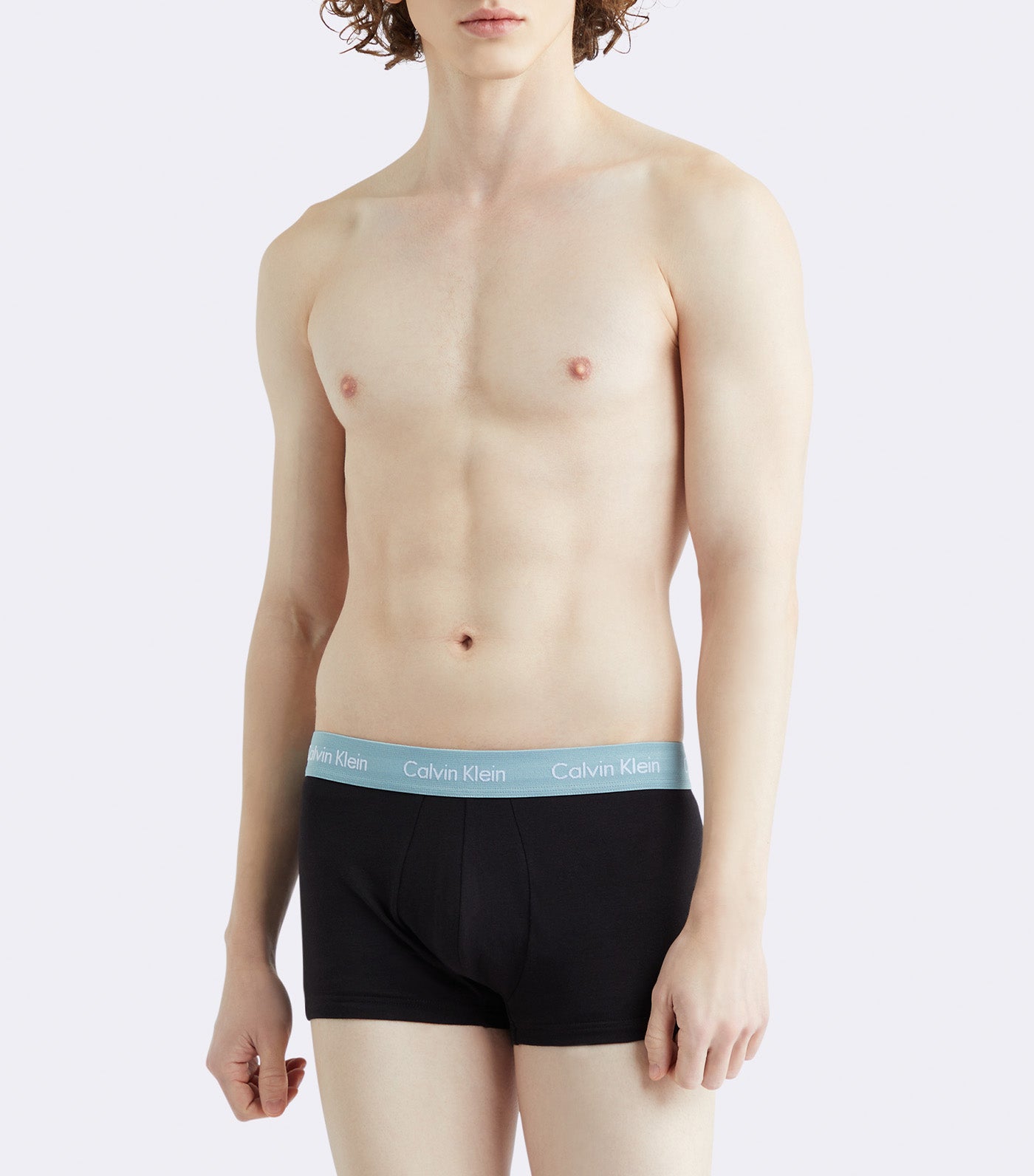Cotton Stretch 3 Pack Low Rise Trunks Black/Pompian Red