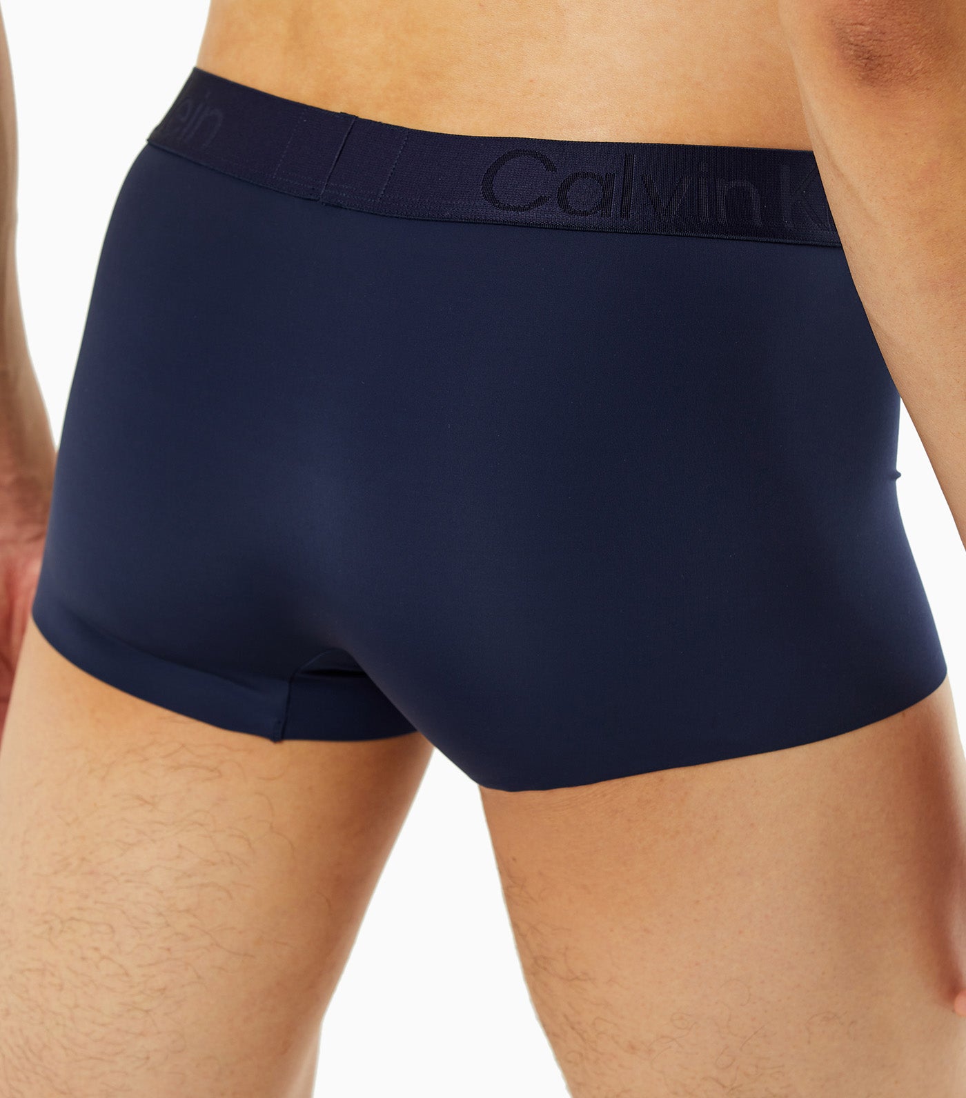 CK Black Low Rise Trunks Blue Shadow