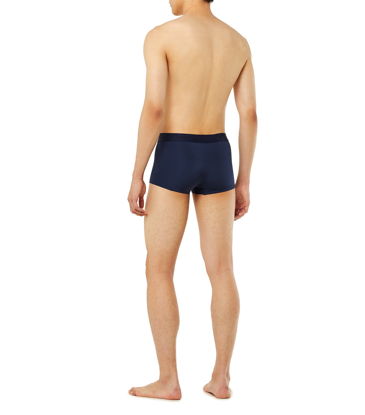 CK Black Low Rise Trunks Blue Shadow