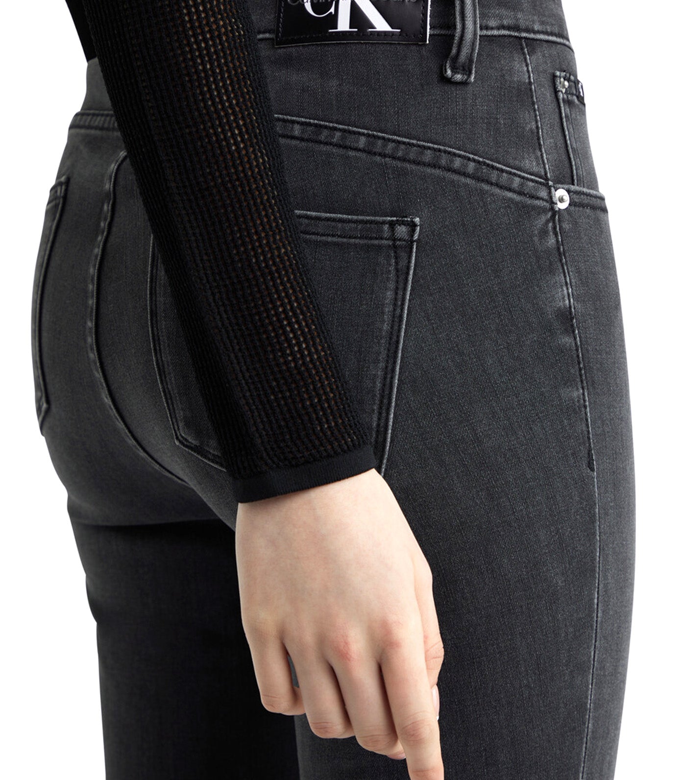 High Rise Body Skinny Ankle Jeans Black