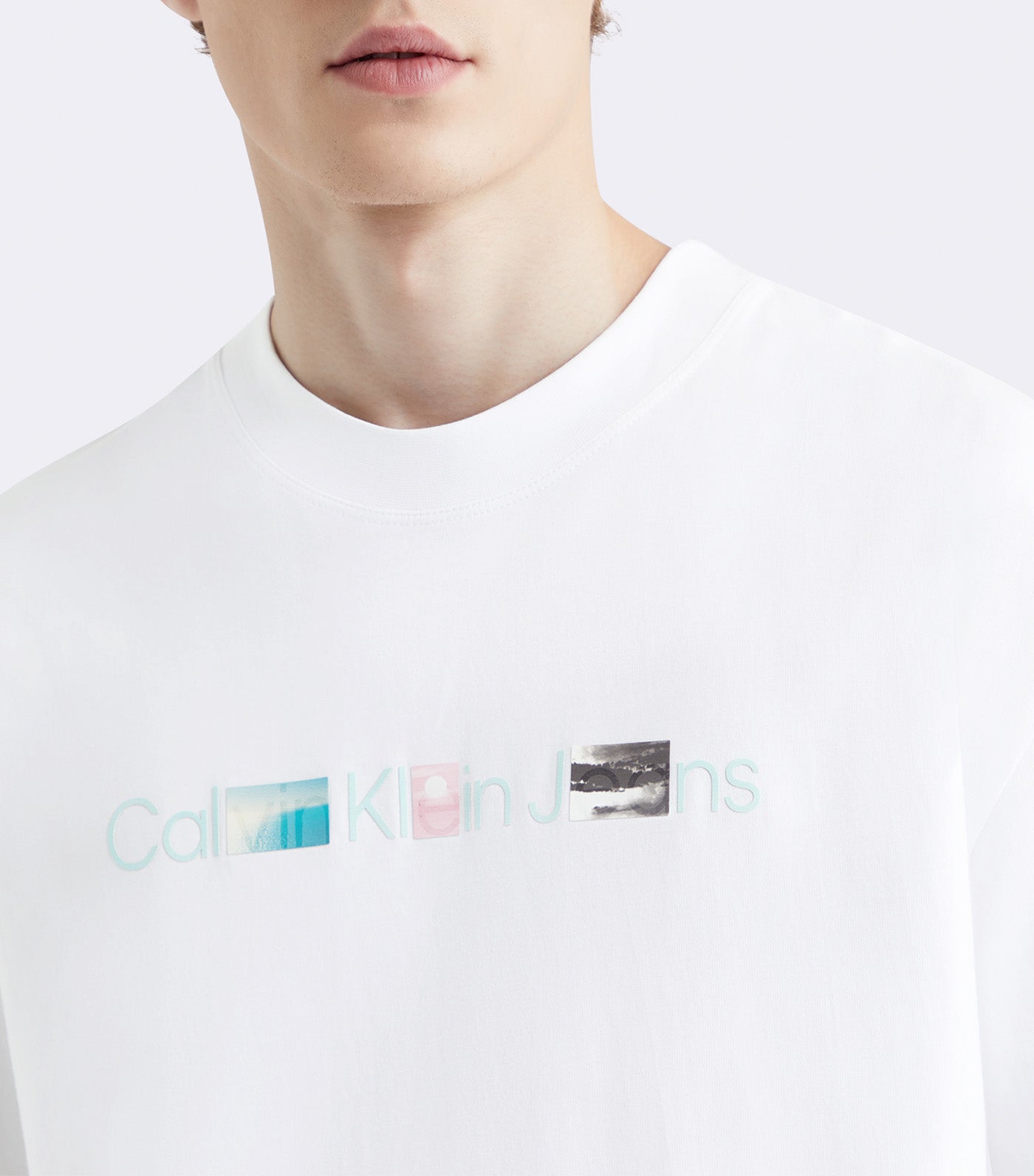 Logo Photo Print T-Shirt Bright White