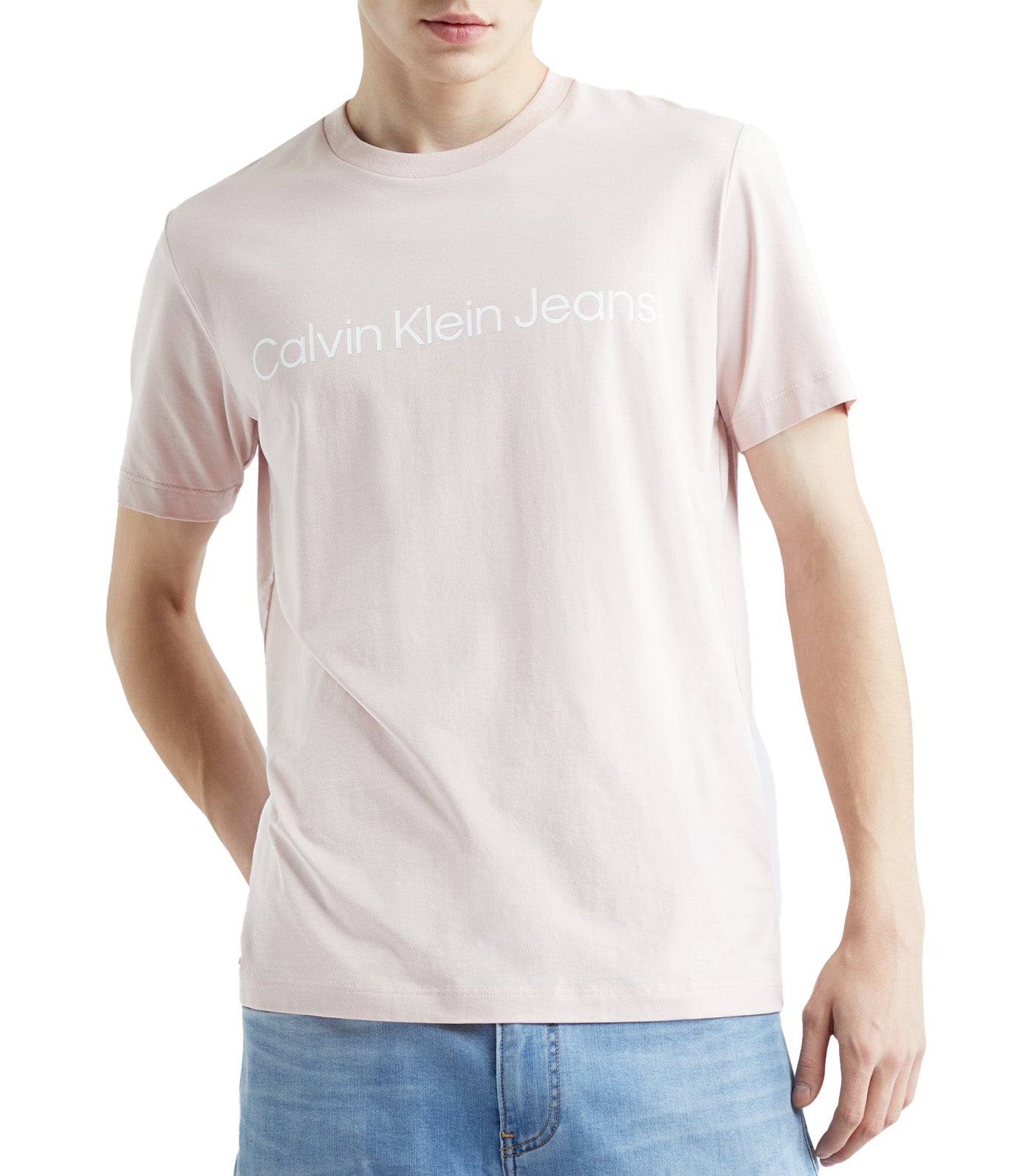 Institutional Logo Slim Tee Sepia Rose