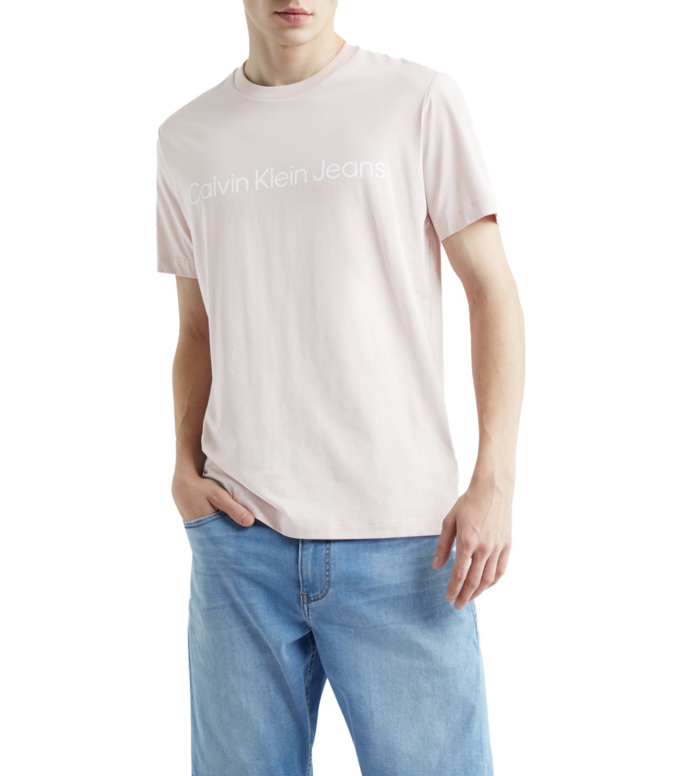 Institutional Logo Slim Tee Sepia Rose