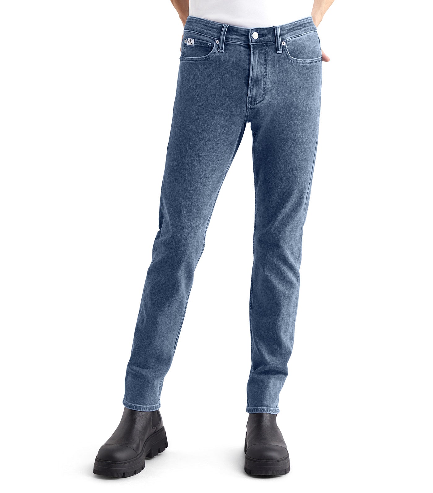 Slim Fit Denim Jeans Mid Blue
