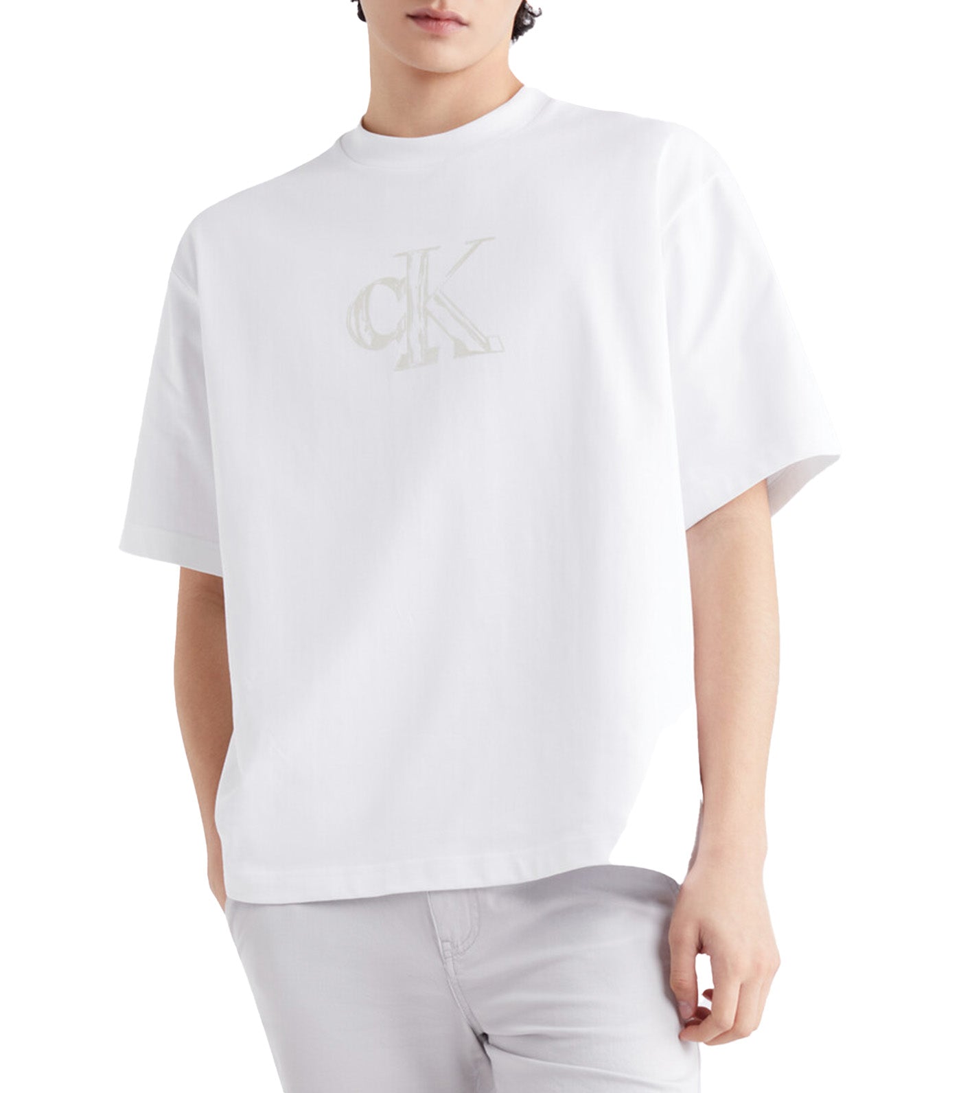 Relaxed Fit Logo Tee Bright White