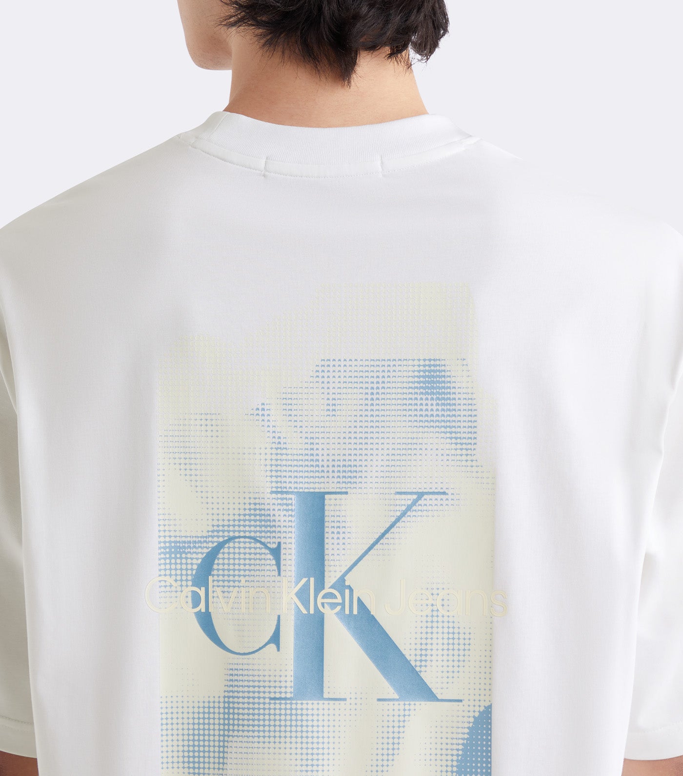 Embroidered Monogram Relaxed Tee Bright White