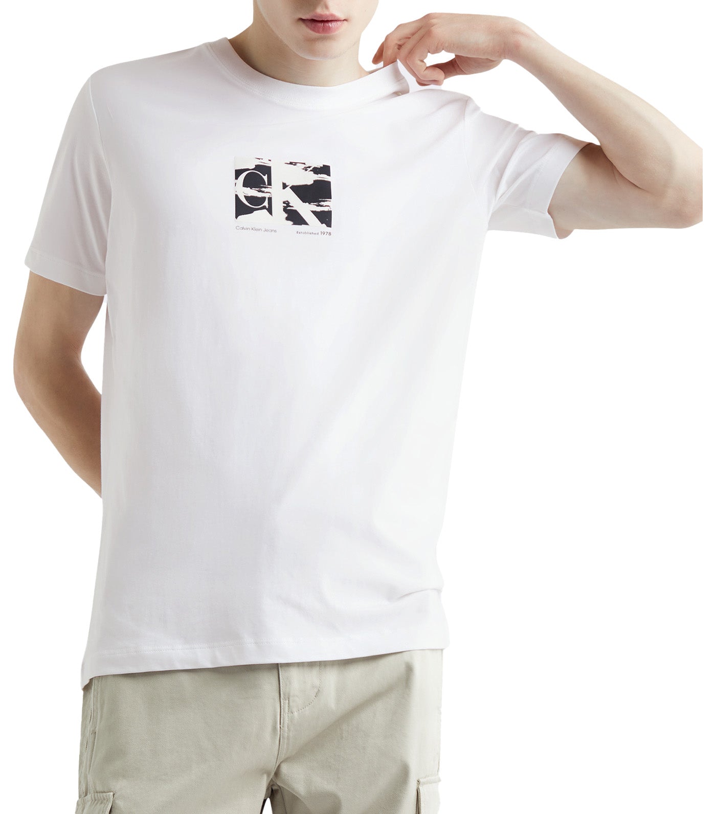 Small Box Logo Pima Cotton Slim Tee Bright White