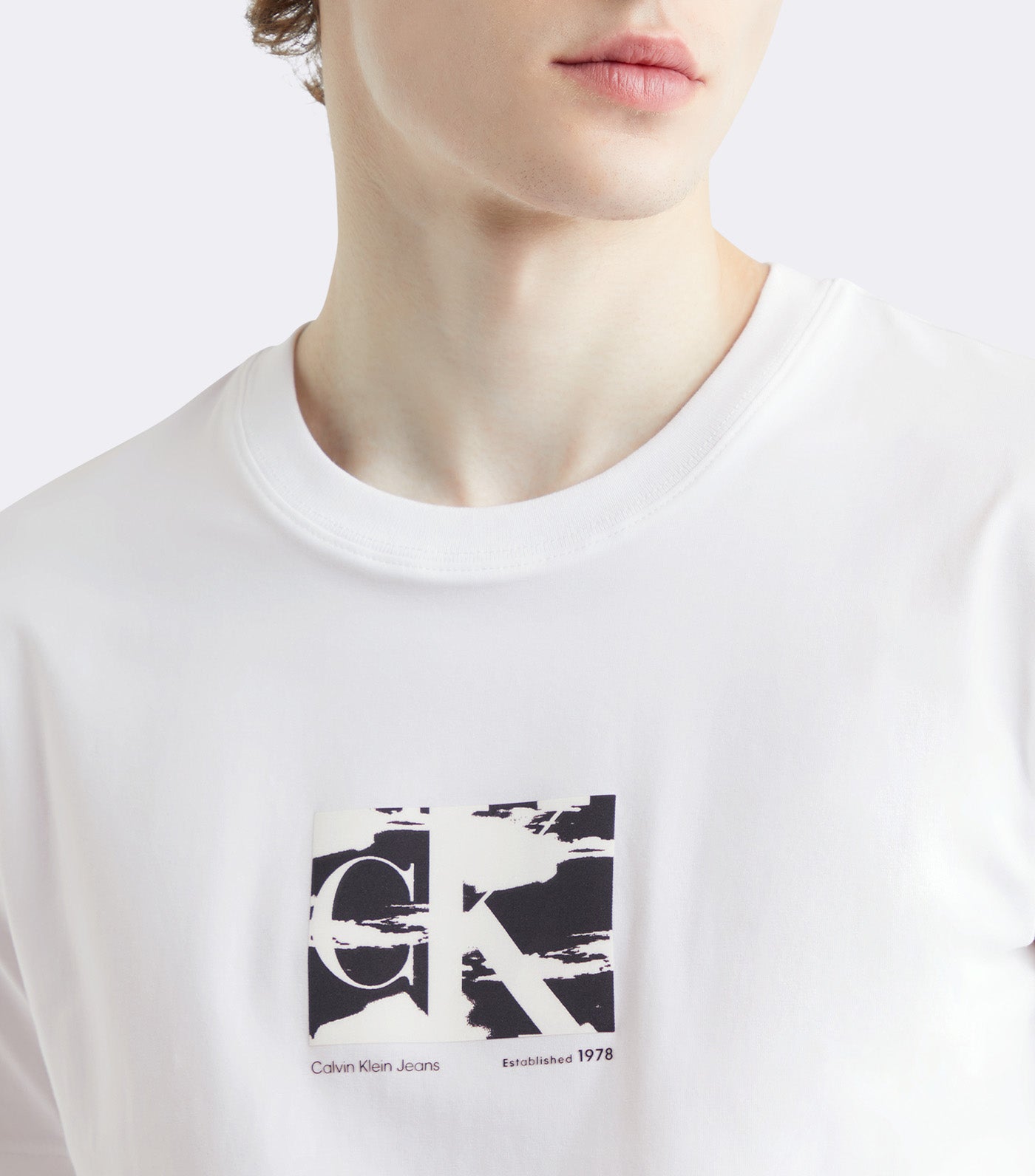 Small Box Logo Pima Cotton Slim Tee Bright White