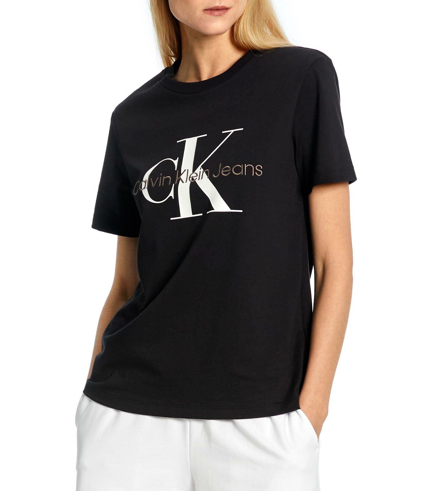 Organic Cotton Monogram T-Shirt Black