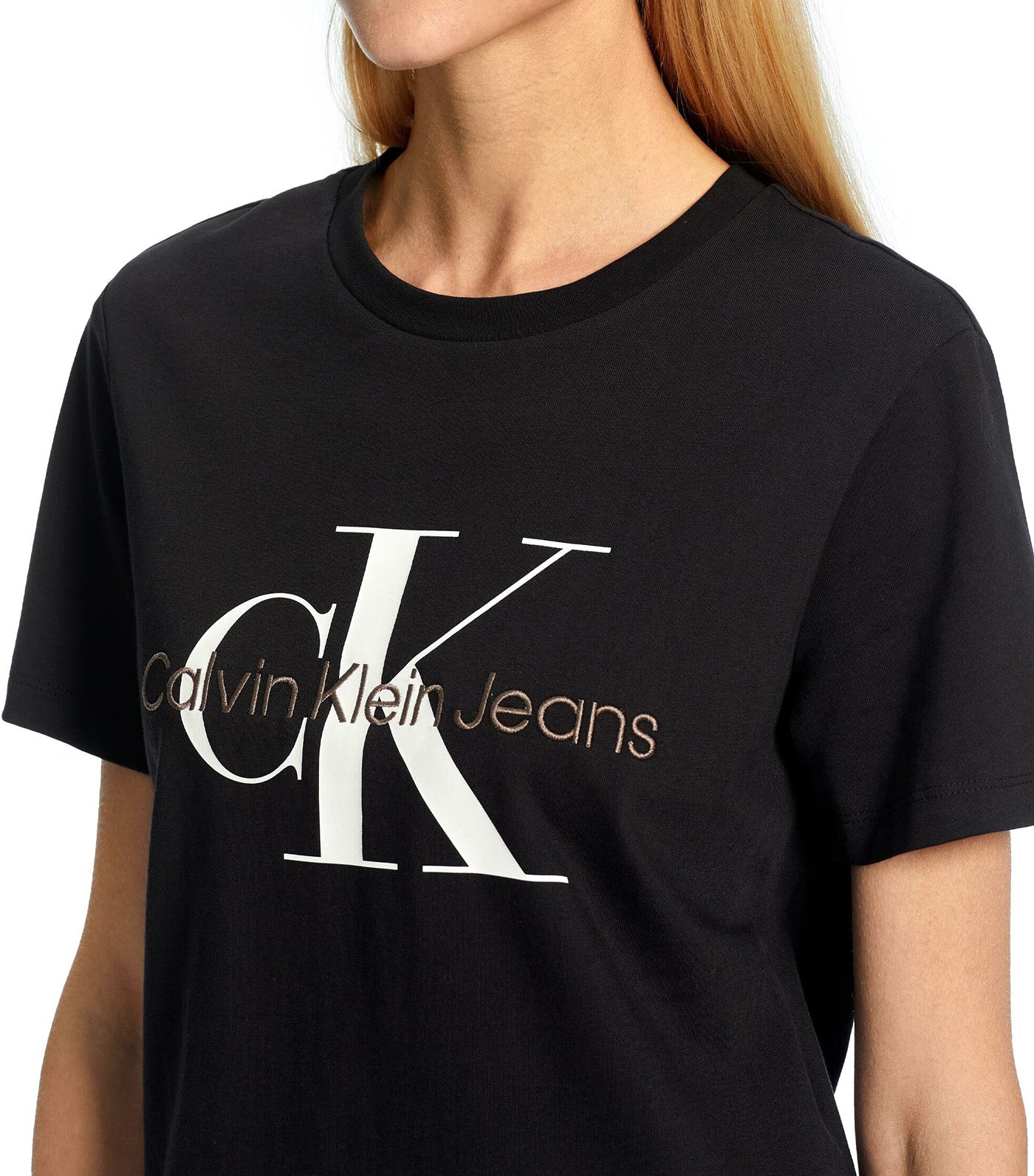 Organic Cotton Monogram T-Shirt Black