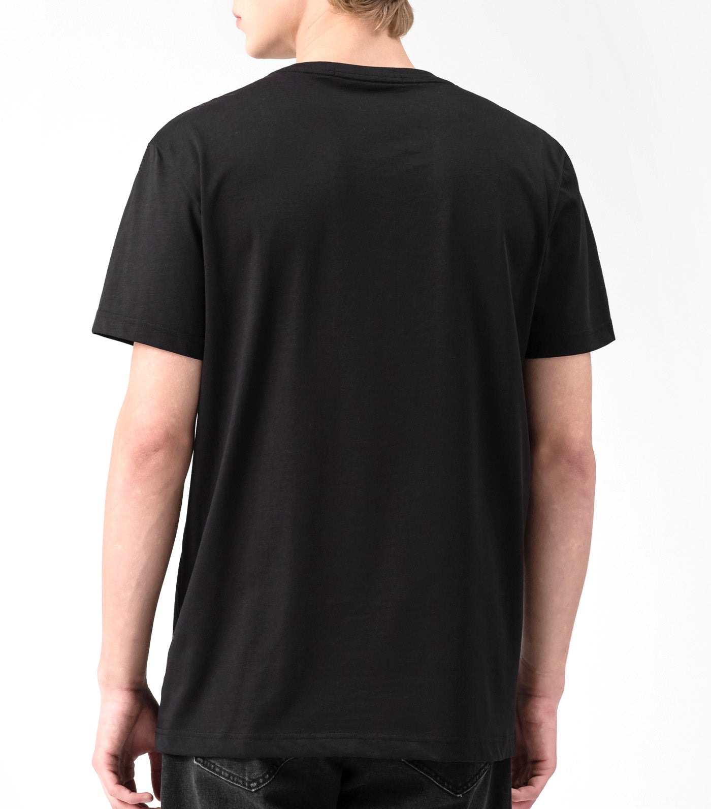 Regular Fit Solid CK Logo T-Shirt Black