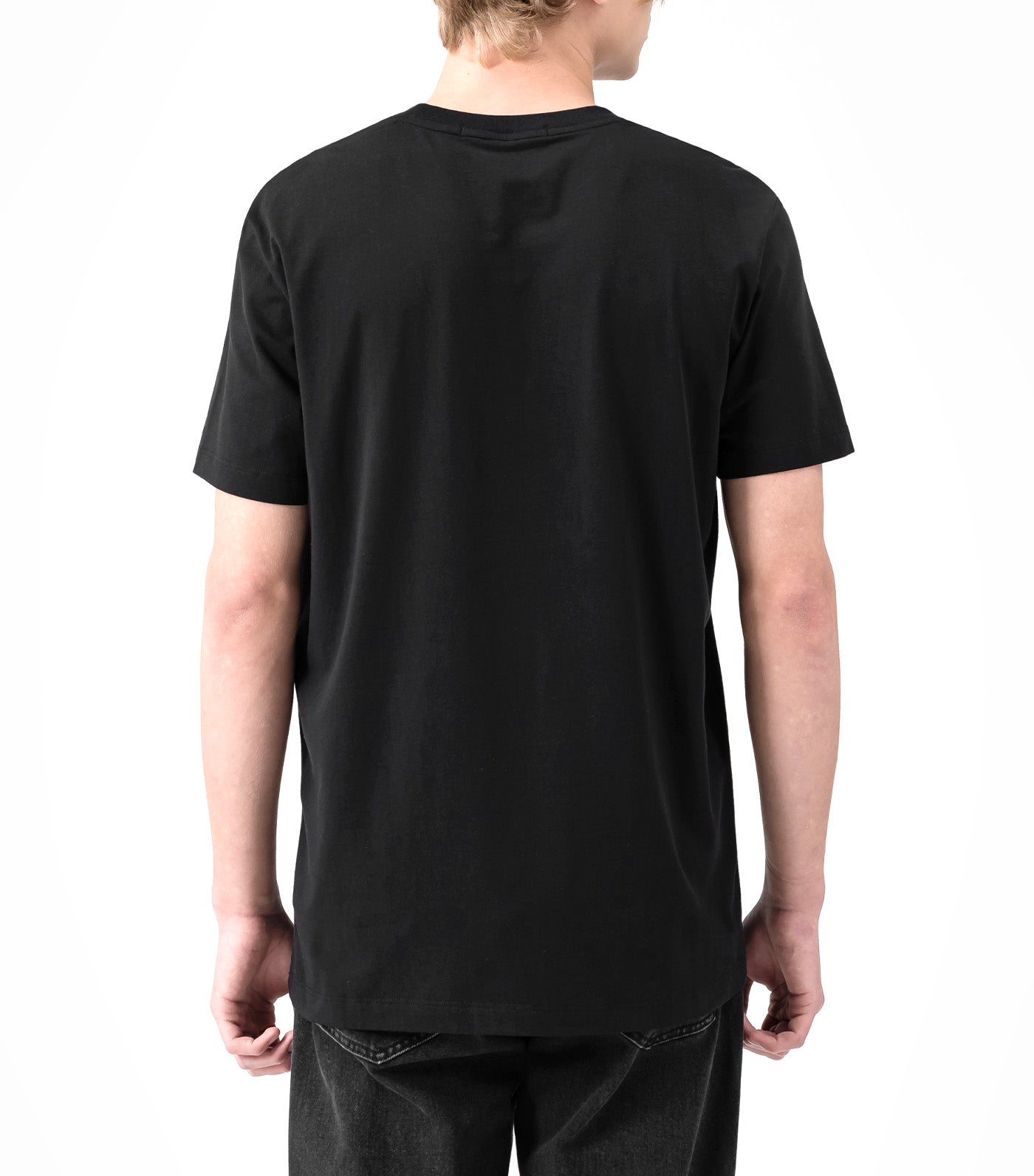 Regular Fit Institutional Logo Stretch T-Shirt Black