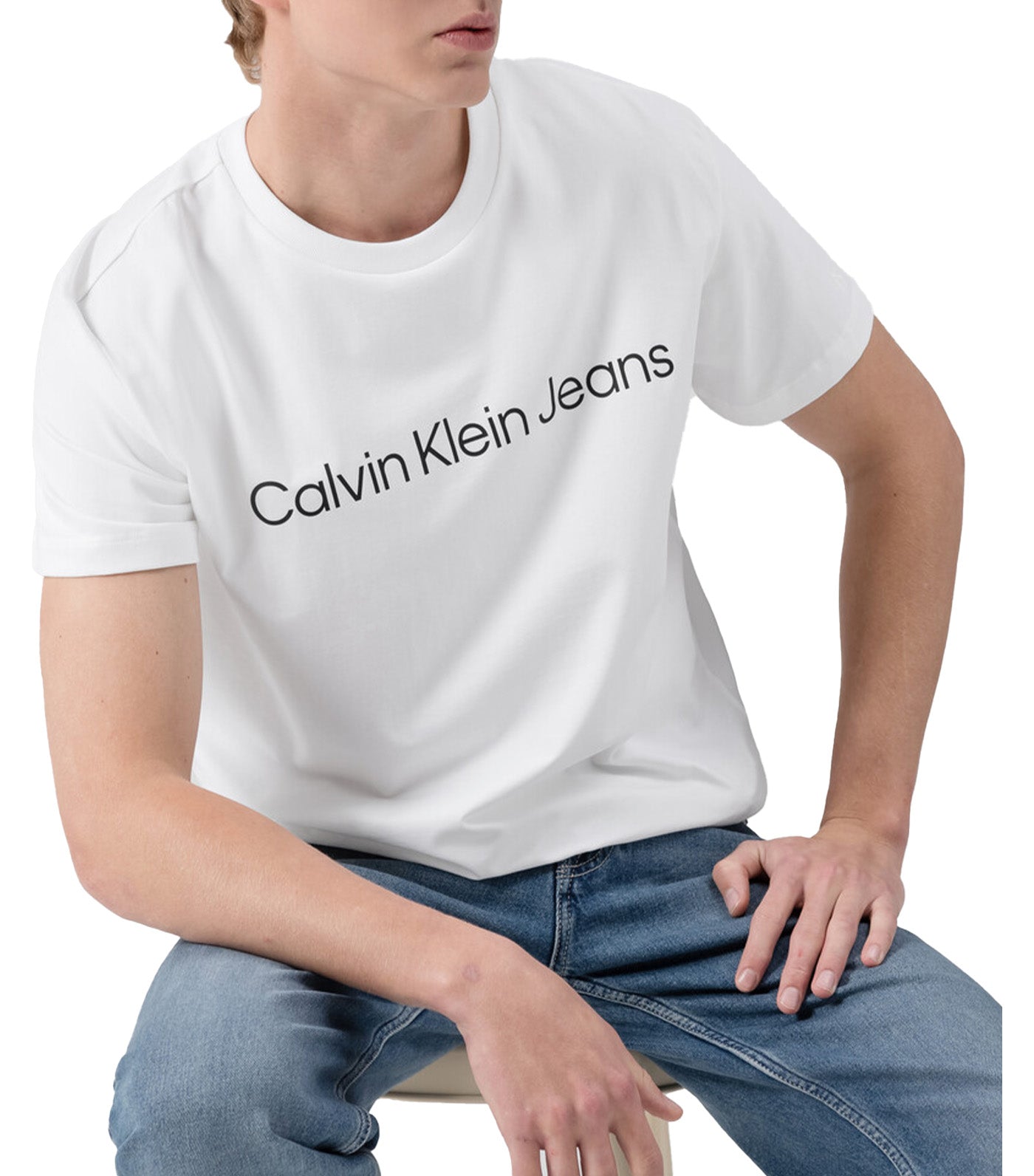 Calvin klein jeans institutional logo sweatshirt best sale