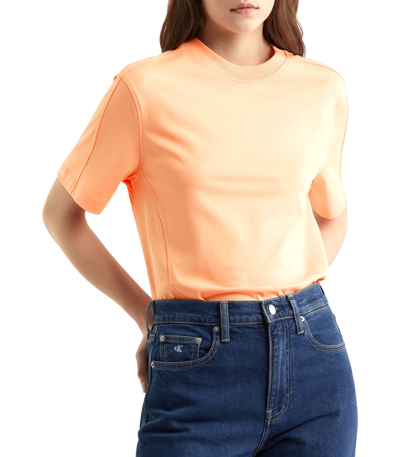 Cooling Boyfriend Fit Graphic T-Shirt Peach