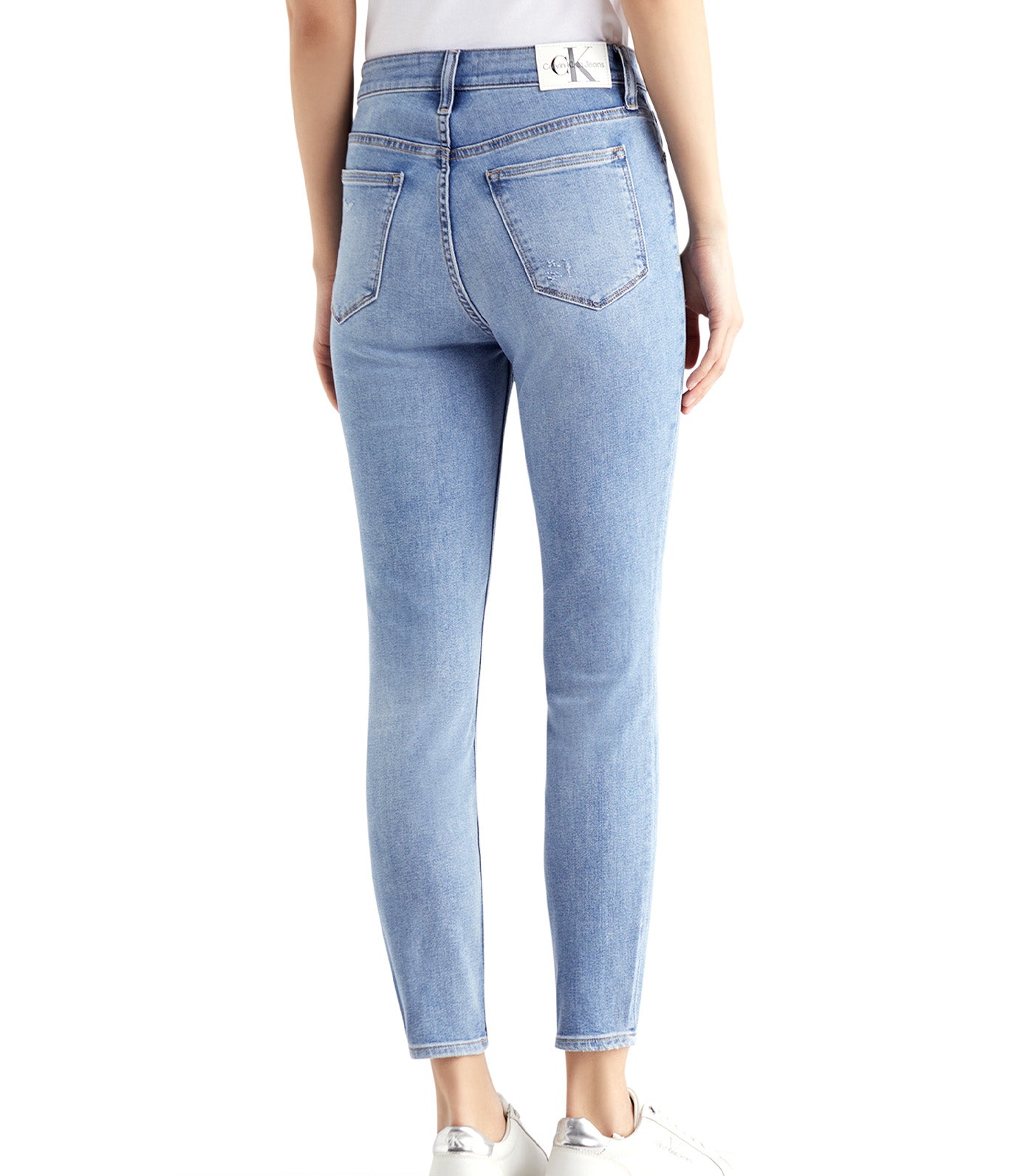 Cooling High Rise Skinny Ankle Jeans Bright Blue