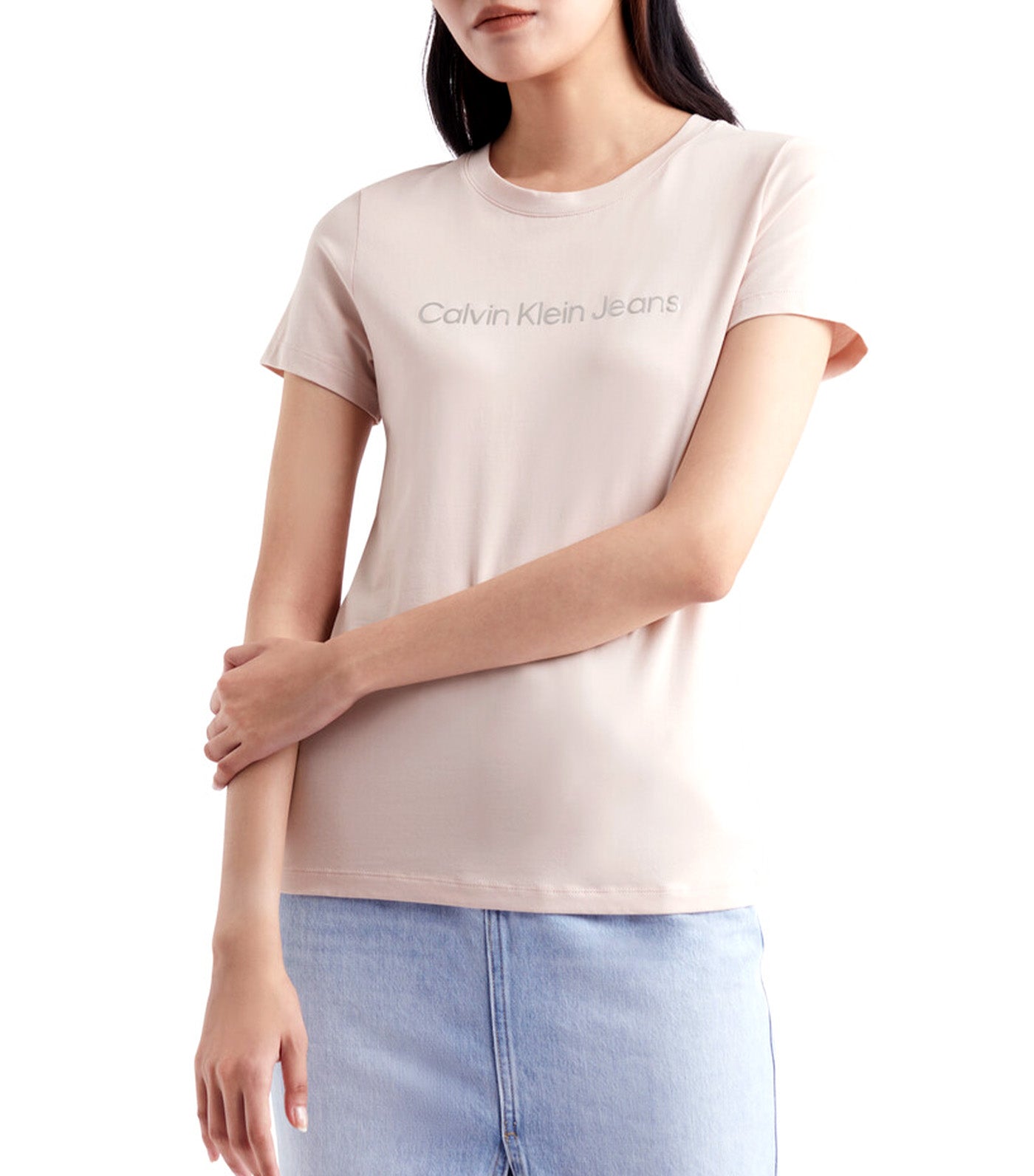 Shrunken Institutional Slim T-Shirt Sepia Rose