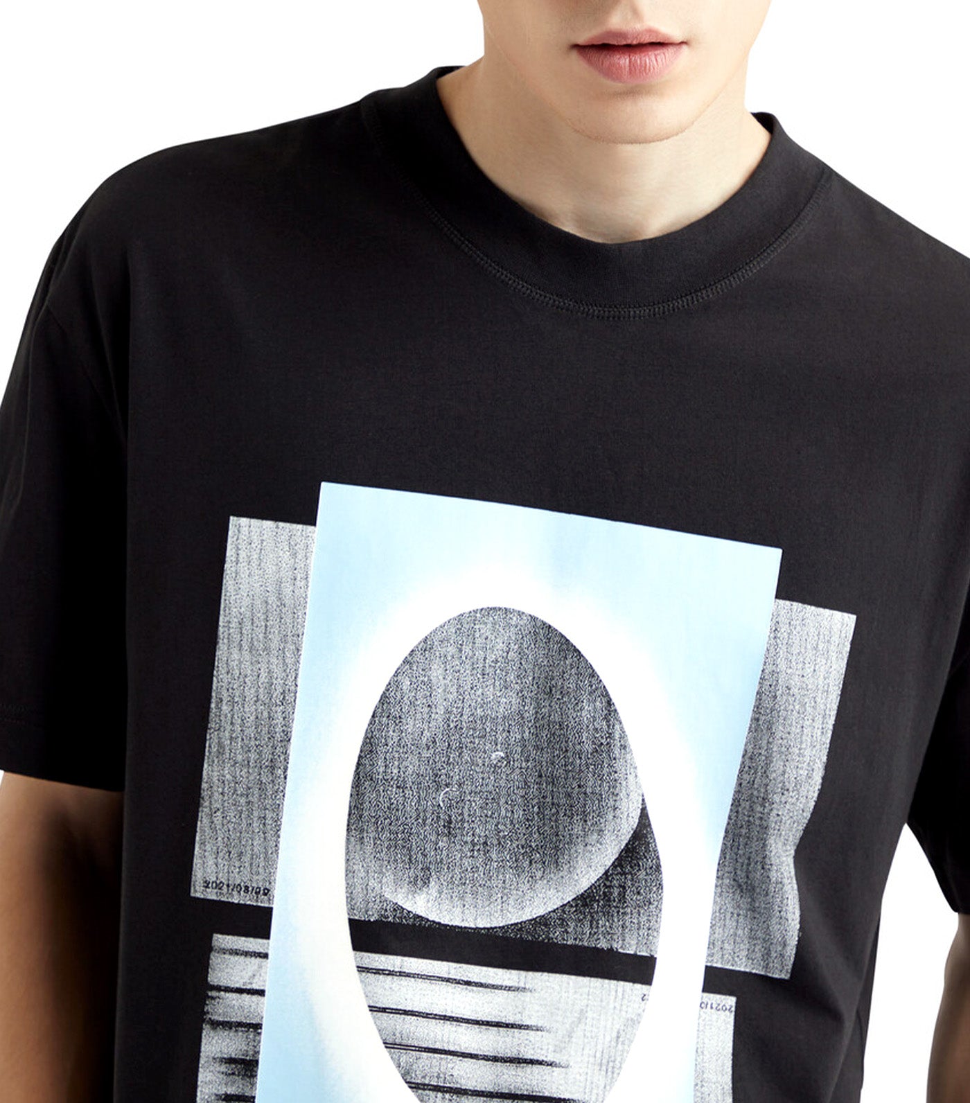 Meta Minimal Print T-Shirt Black