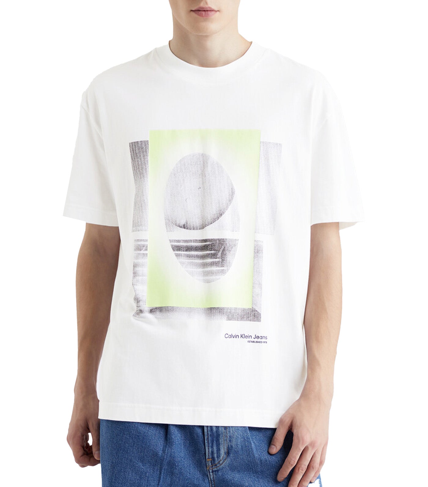 Meta Minimal Print T-Shirt Bright White