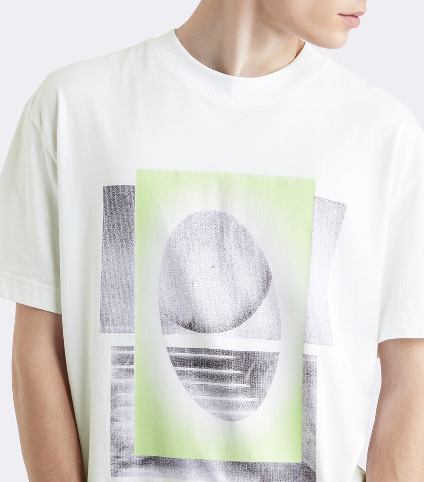 Meta Minimal Print T-Shirt Bright White