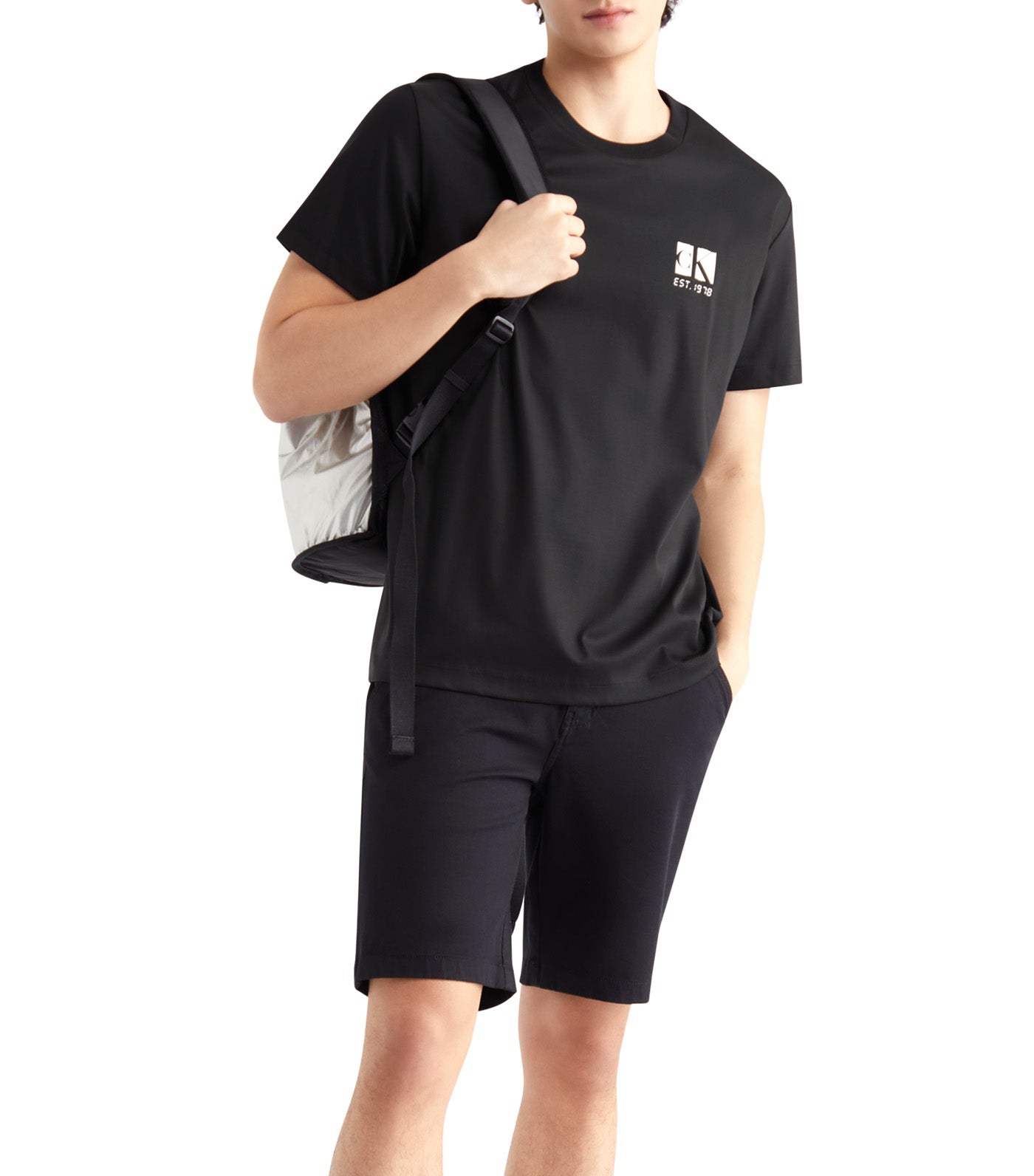 Seasonal Monogram Mercerized Cotton T-Shirt Black