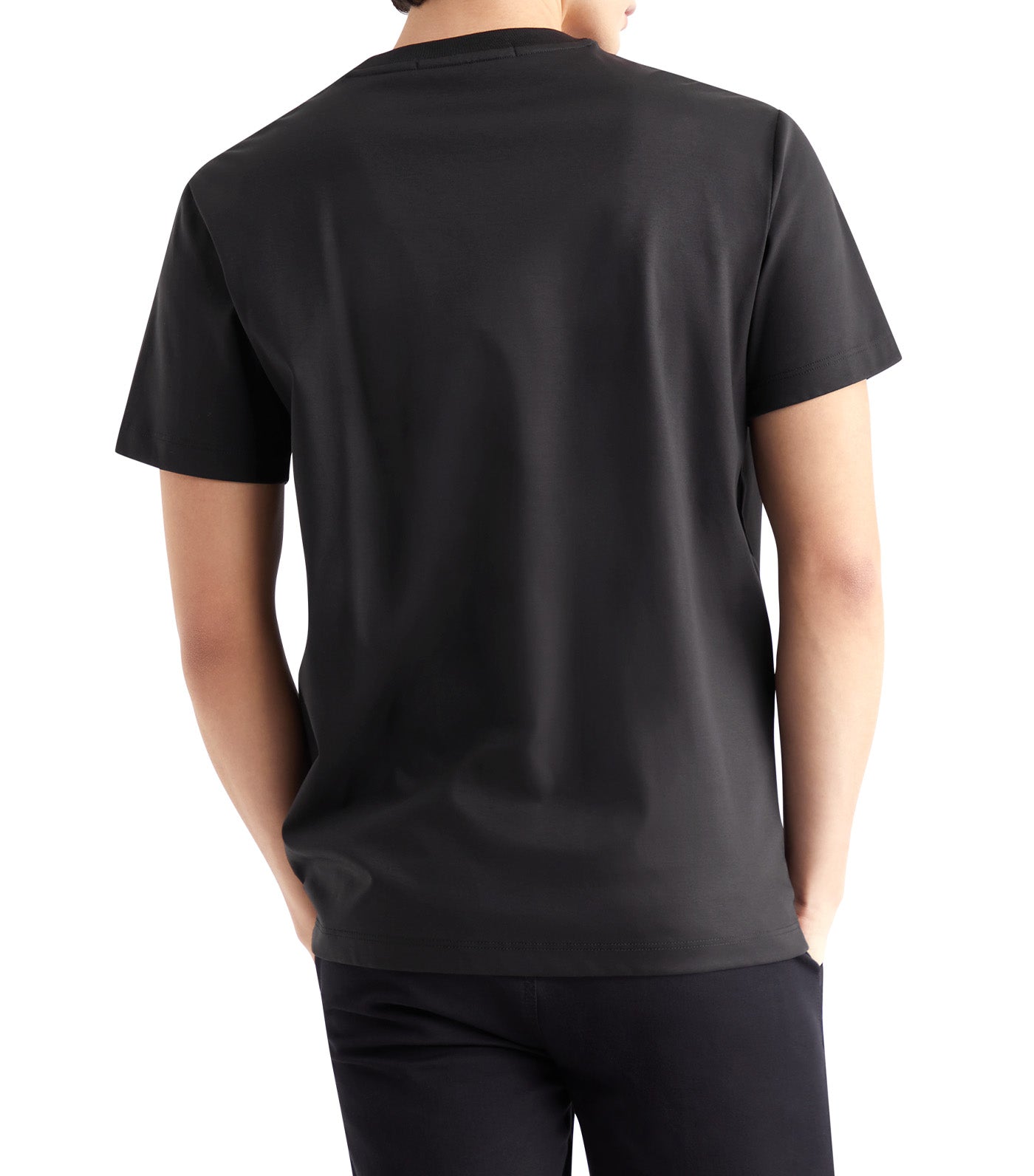 Seasonal Monogram Mercerized Cotton T-Shirt Black