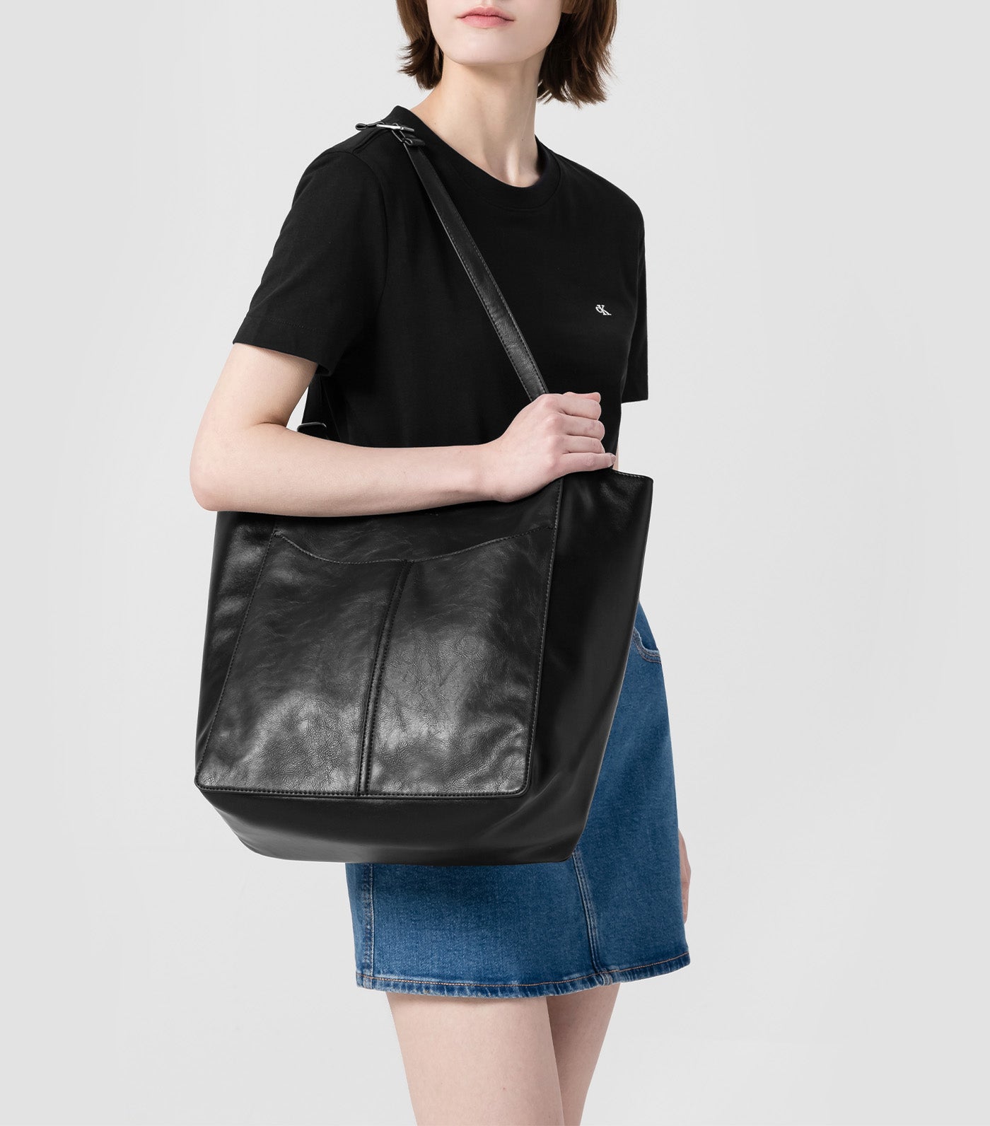 Convertible Shopper Bag Black