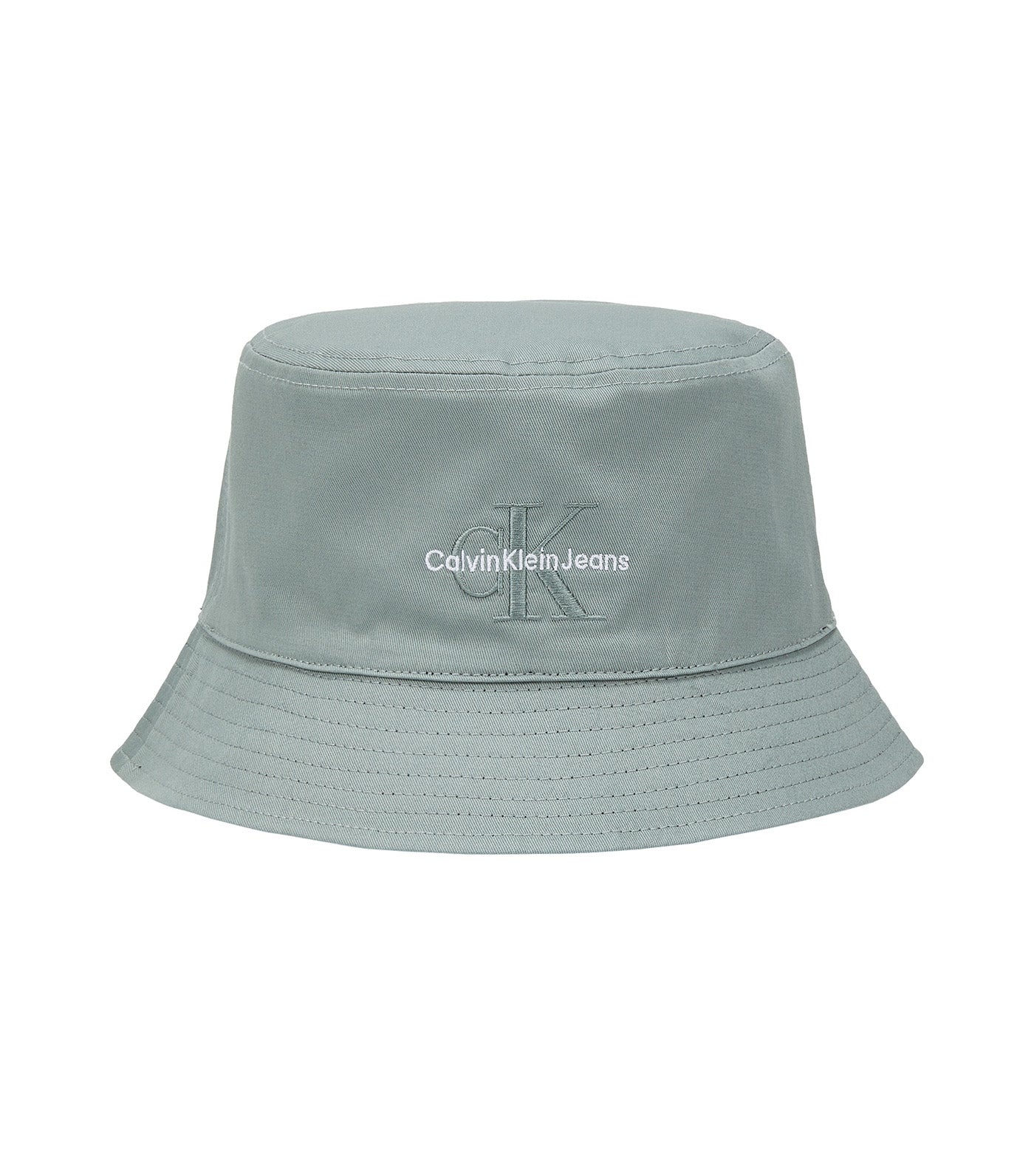 Monogram Twill Cotton Bucket Hat Slate Gray/Black