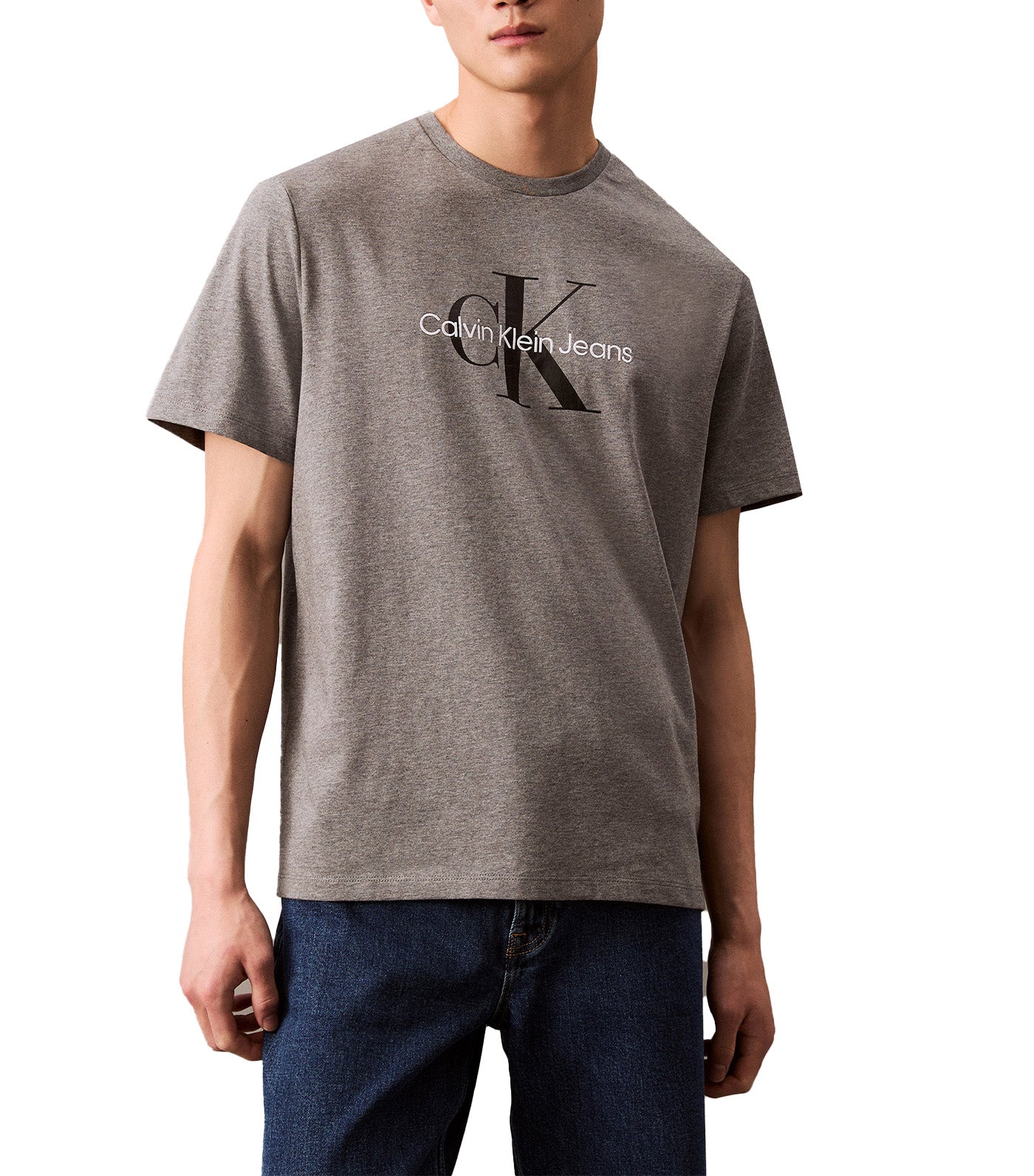 Monogram Logo Tee Medium Heather Gray