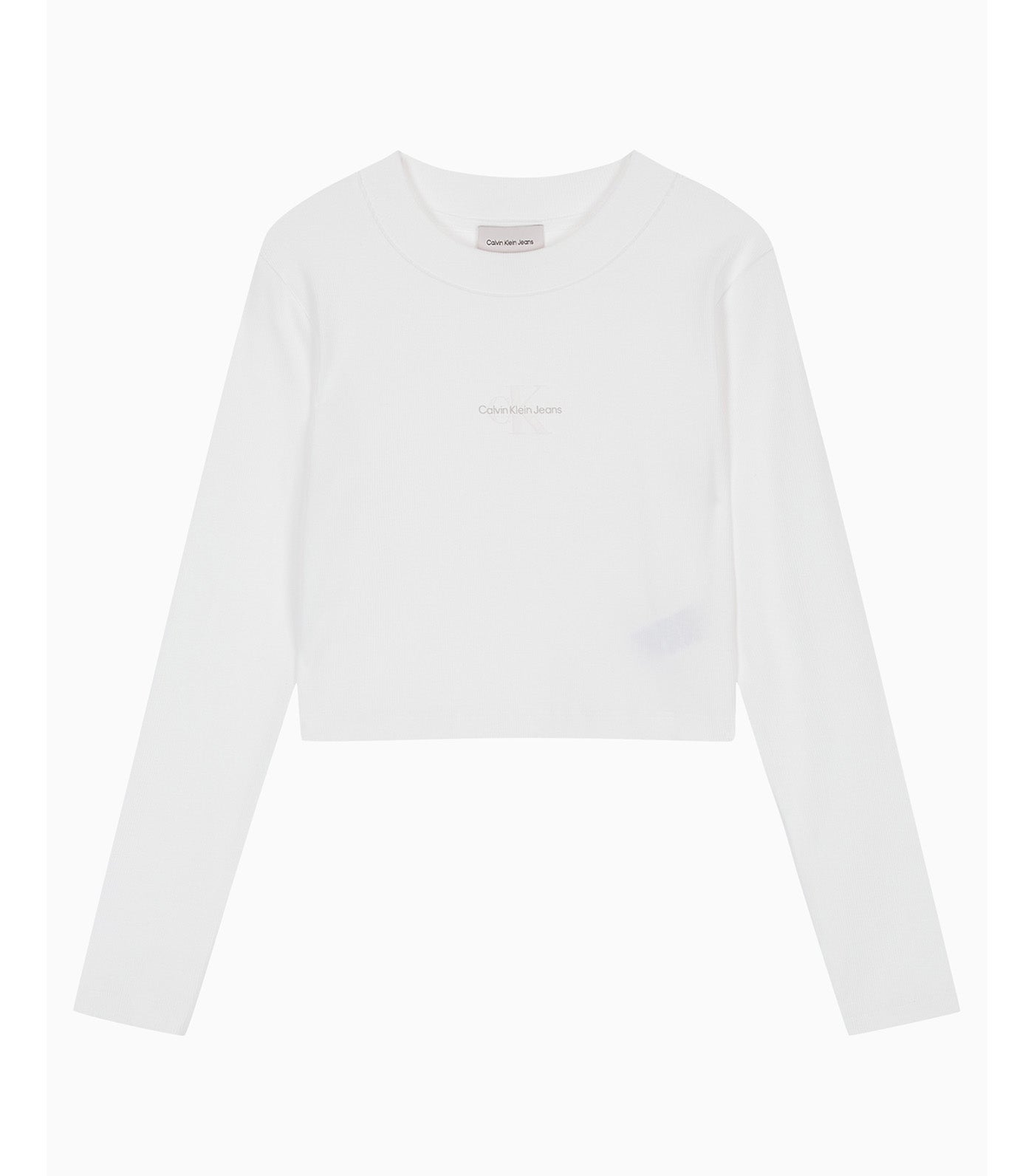 [ ]Long-Sleeve Monogram Baby Crop T-shirt 人気 Buy Calvin Klein Long Sleeves Monogram Baby Tee 2025 Online