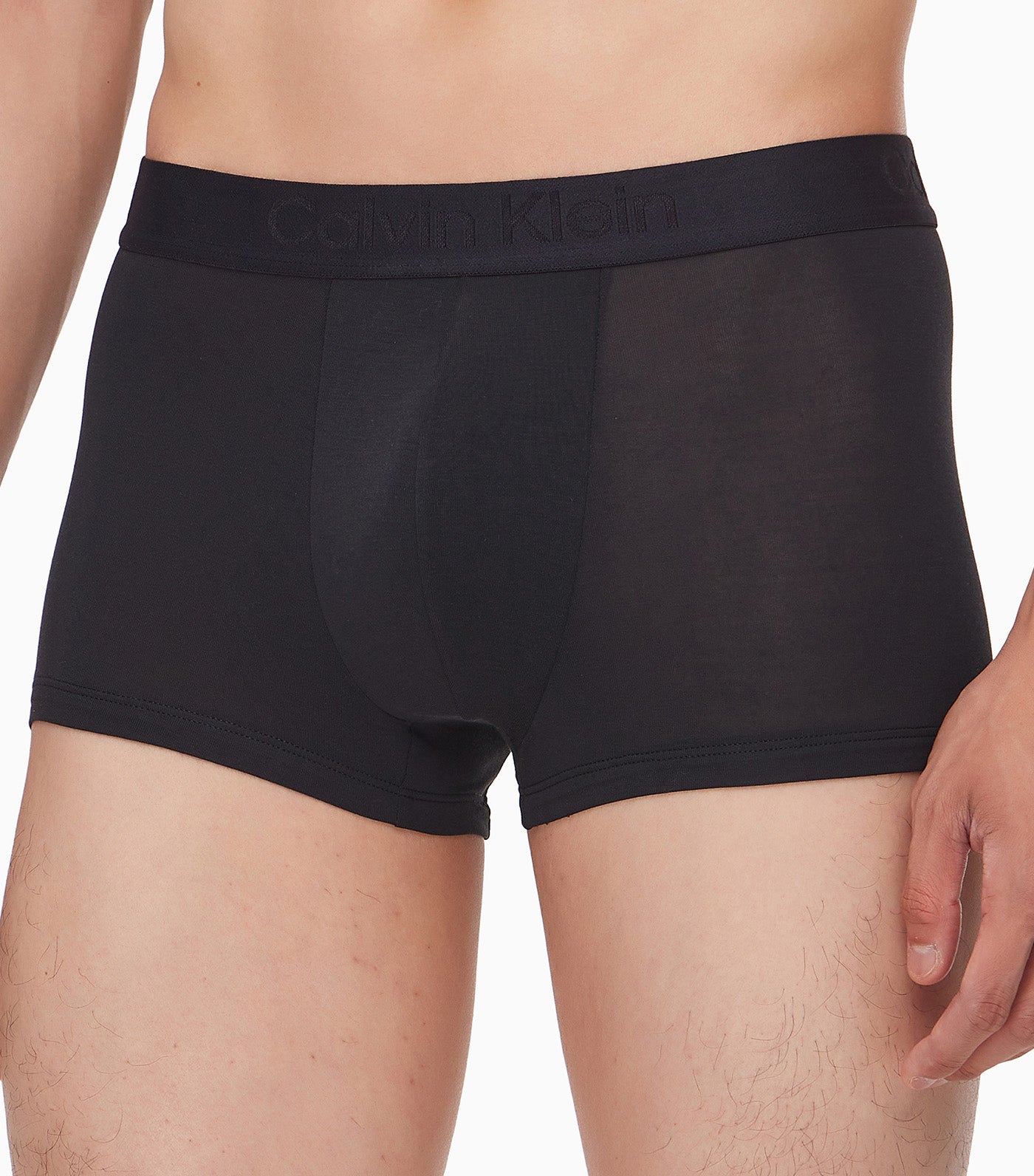 Silk Knit Low Rise Trunks Black