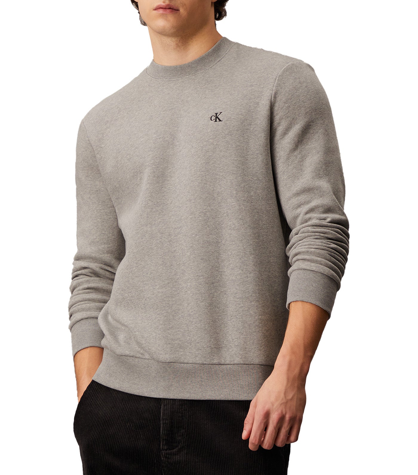 Archive Logo Fleece Crewneck Sweatshirt Gray Heather