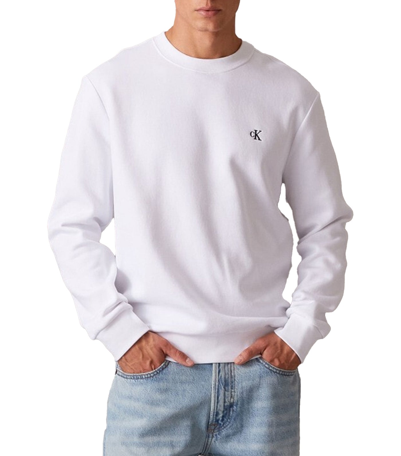 Archive Logo Fleece Crewneck Sweatshirt White