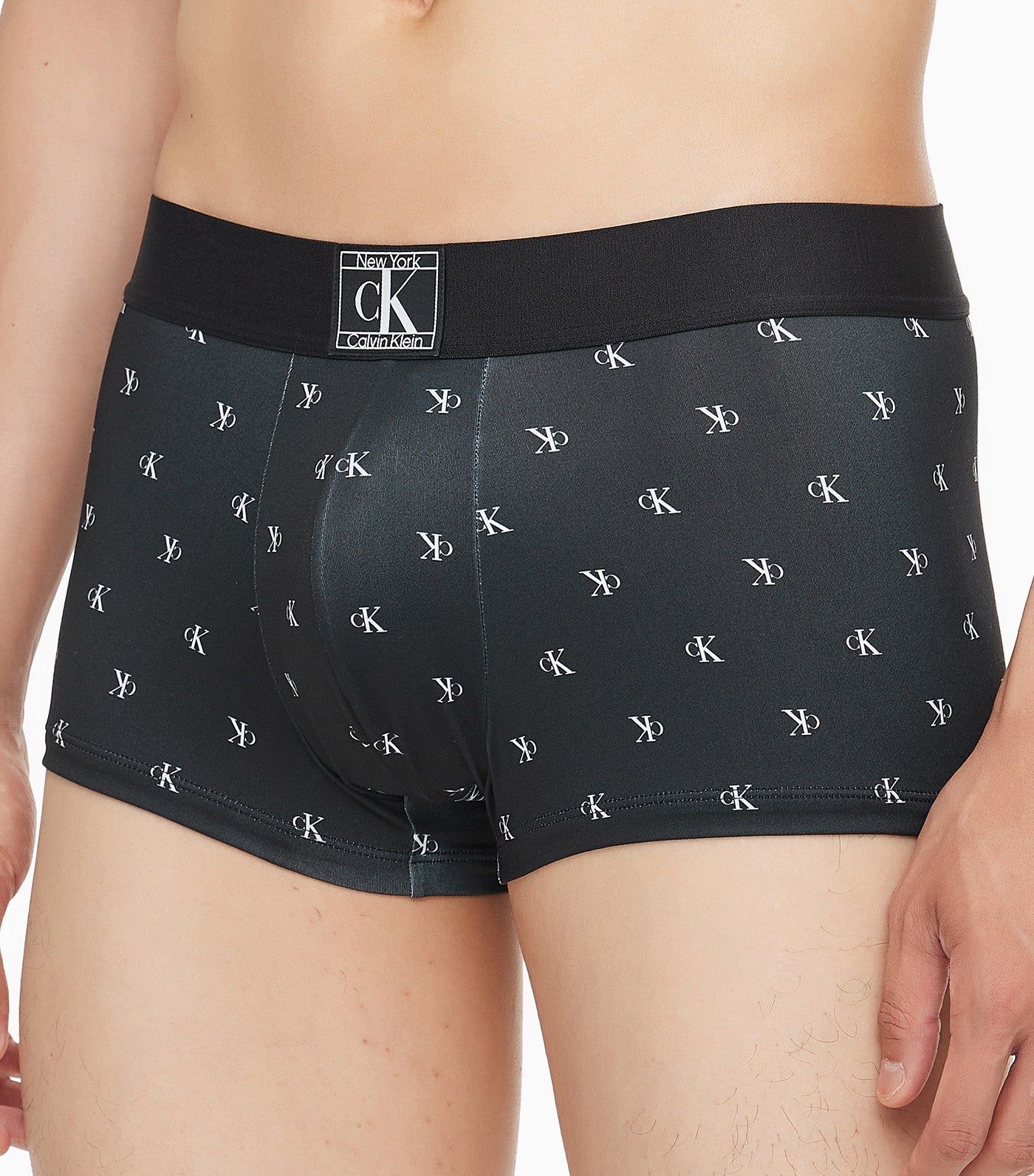 Underwear Low Rise Trunk Printed Black