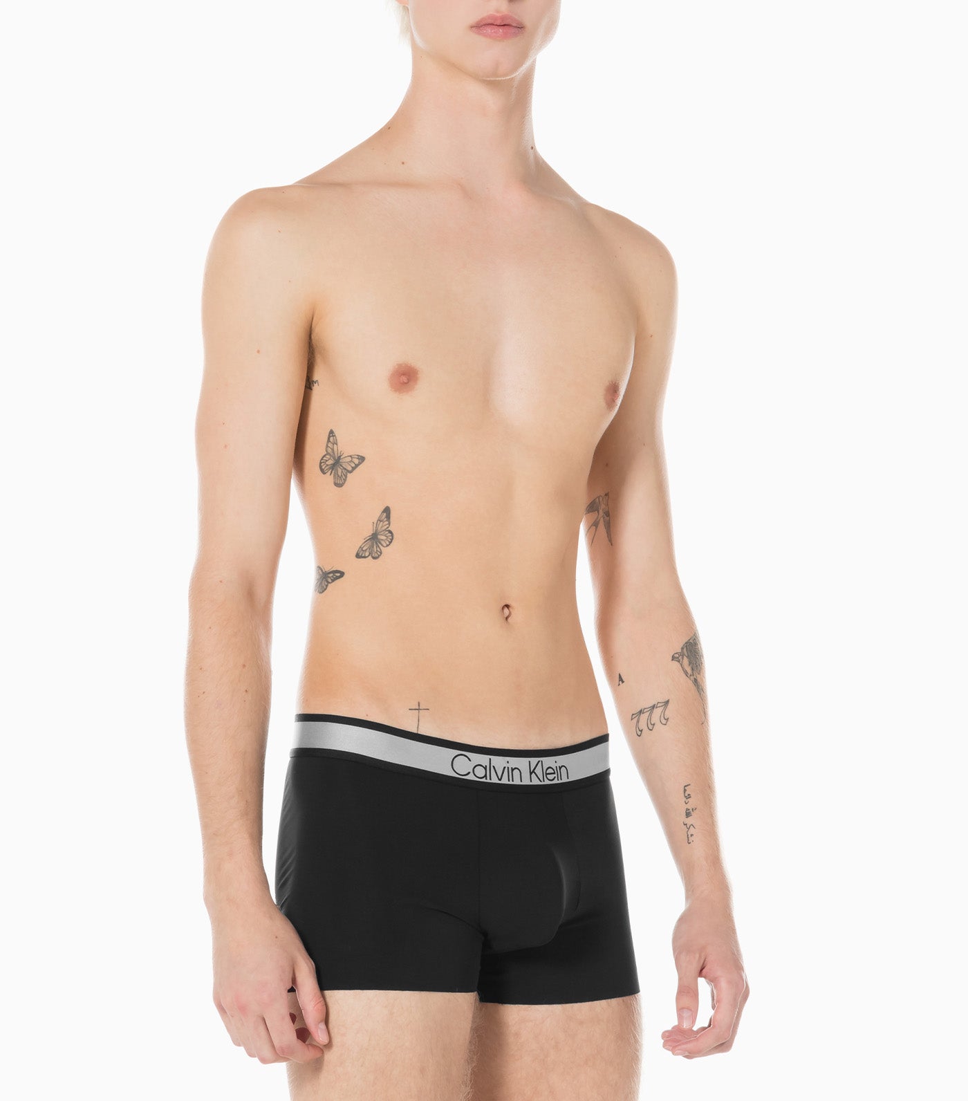 Underwear Low Rise Trunk with Metallic Band Black