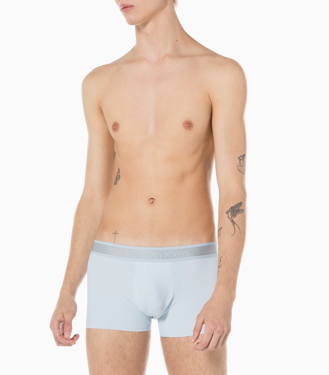 Underwear Low Rise Trunk with Metallic Band Light Blue