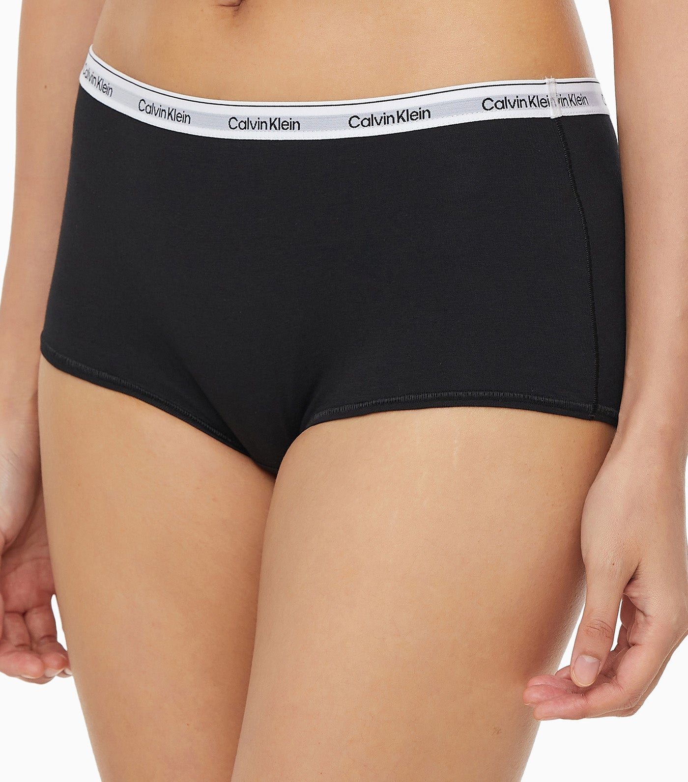 Modern Logo Boyshort Black