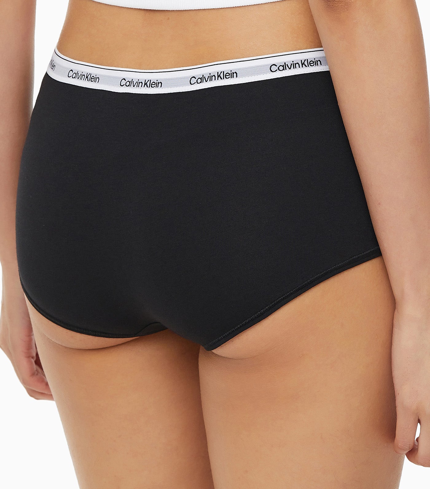 Modern Logo Boyshort Black