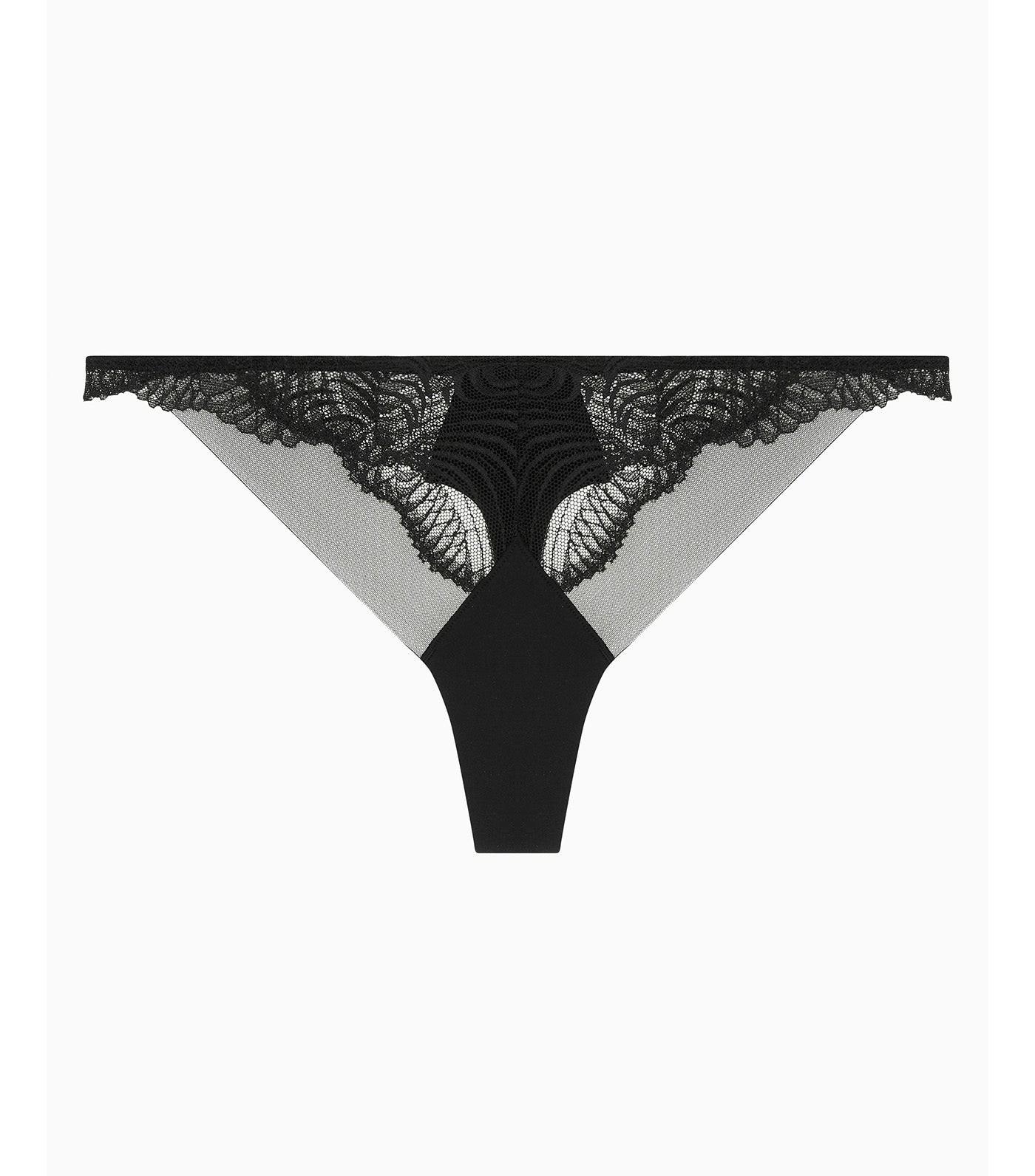 Geo Lace T-Panty Black