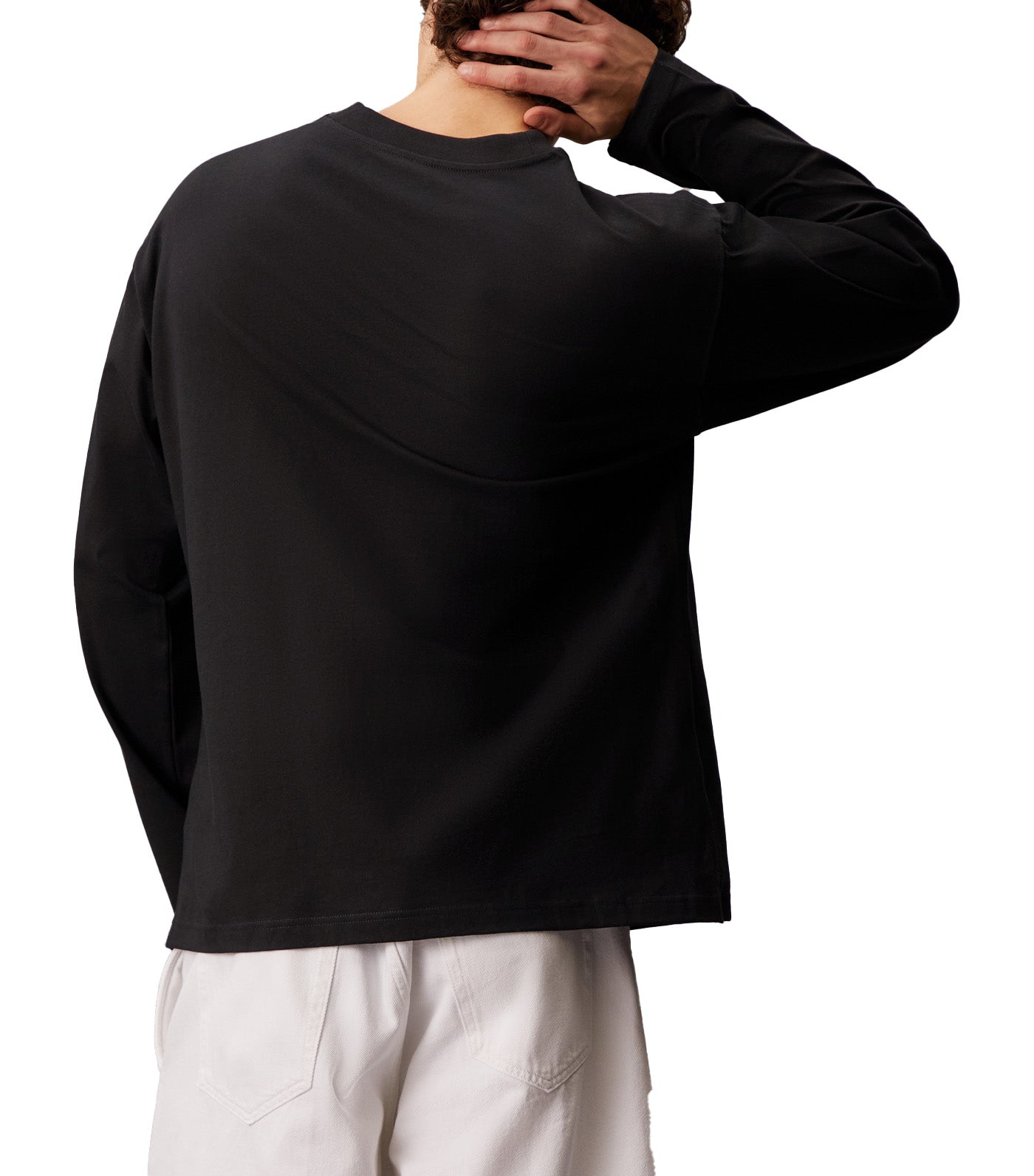 Calvin Klein Institutional Logo Long Sleeve Tee Ck Black