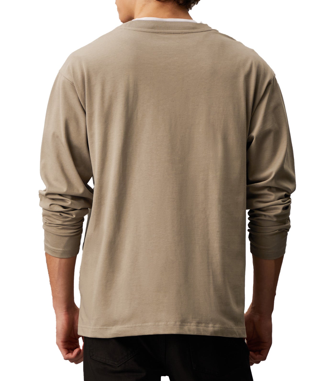 Institutional Logo Long Sleeve Tee Brindle