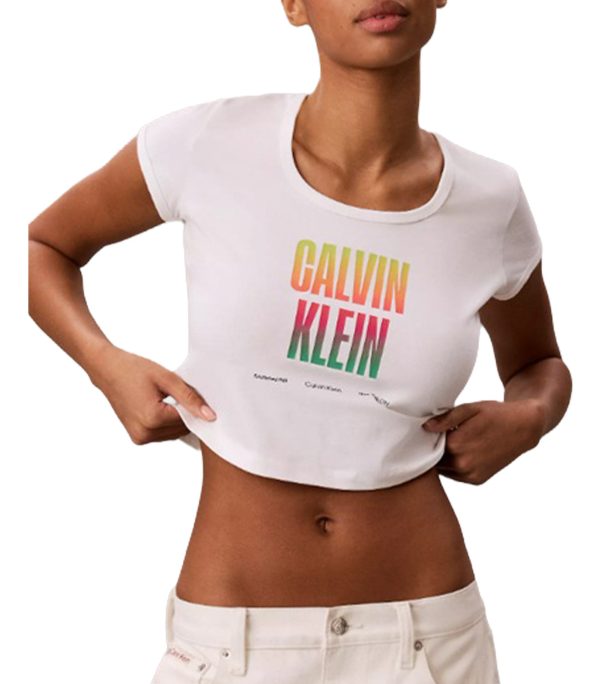 Pride Slim Scoop Tee White