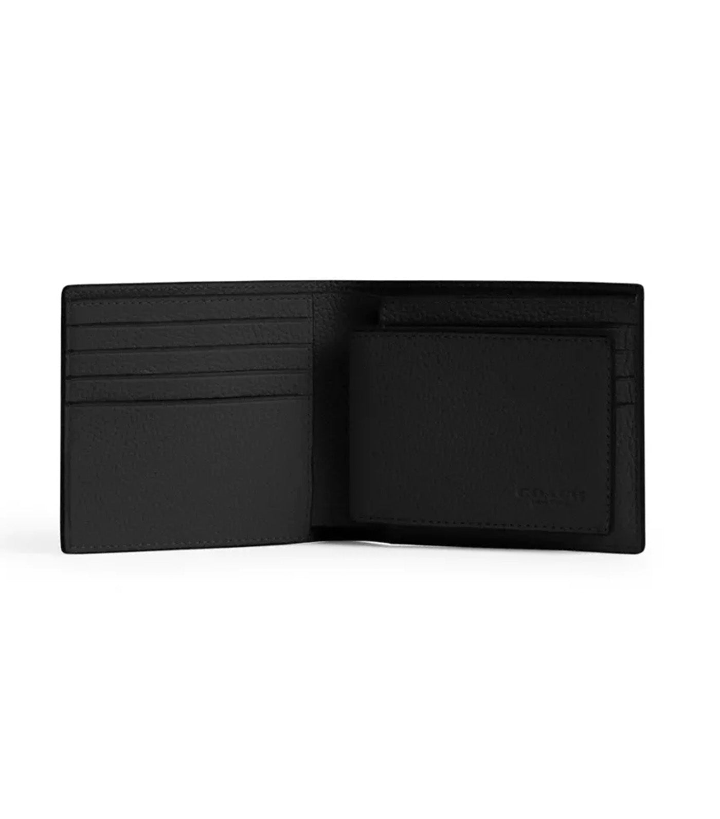 3-In-1 Wallet Soft Leather Black