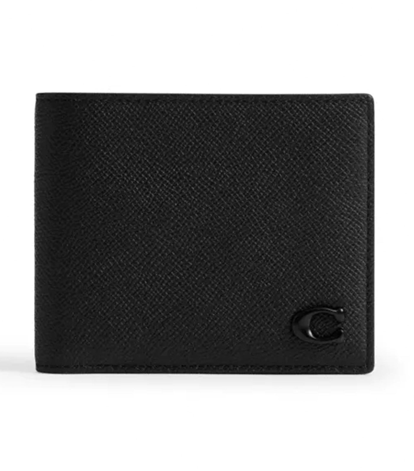 3-In-1 Wallet Crossgrain Leather Black