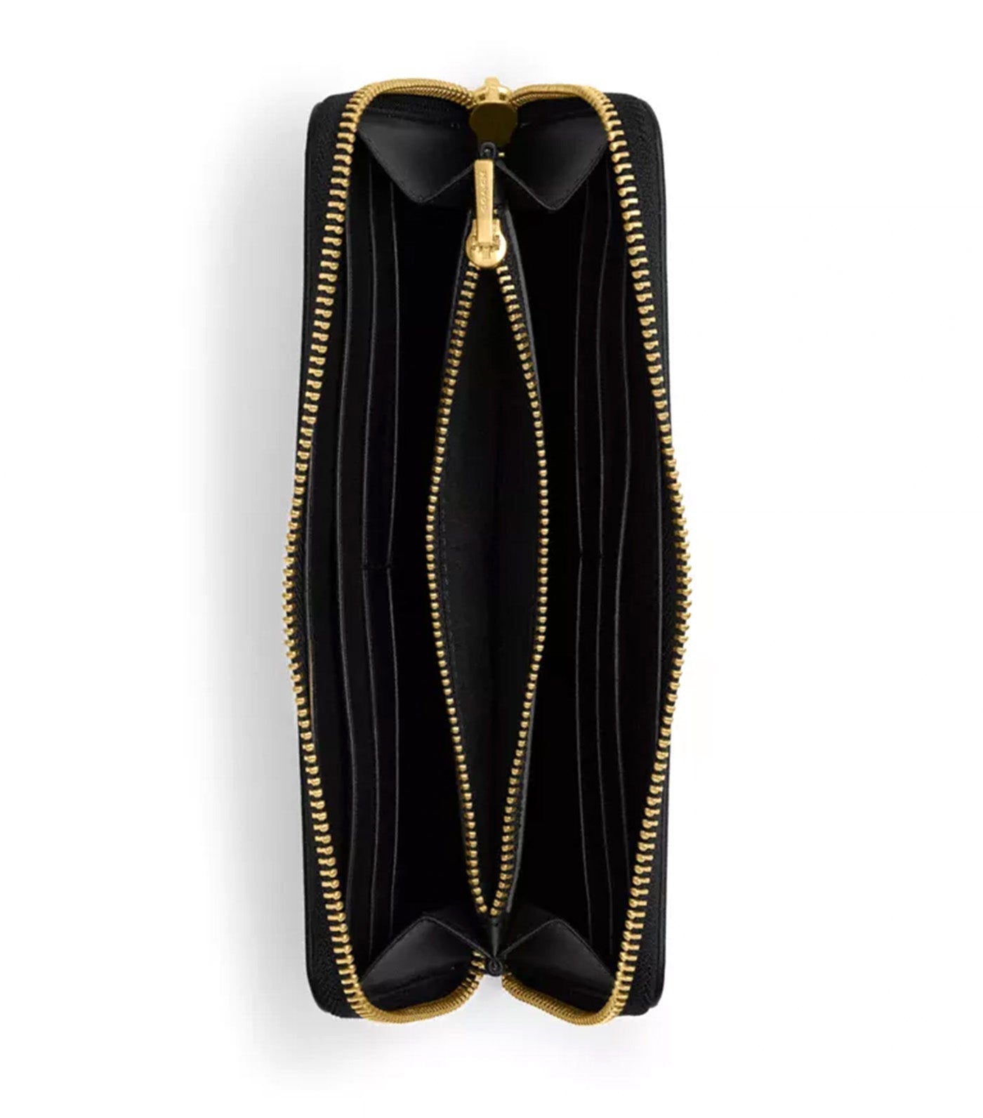 Slim Accordion Zip Tan Black