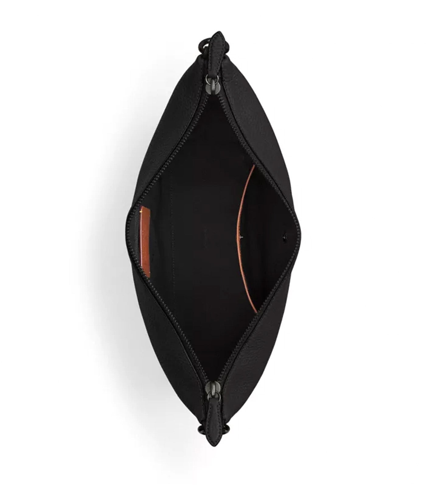 Top Zip Messenger Bag Black