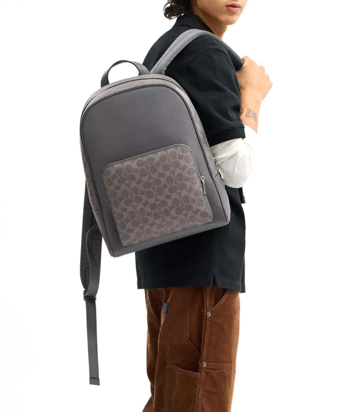 Coach Wade Backpack Gray Signature