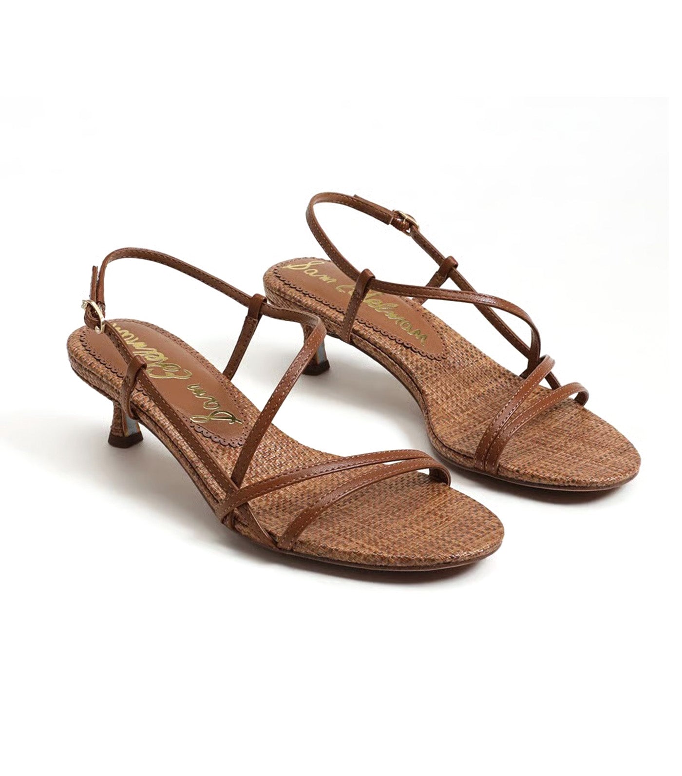 Sam Edelman Cora Kitten Heel Sandal Rich Cognac