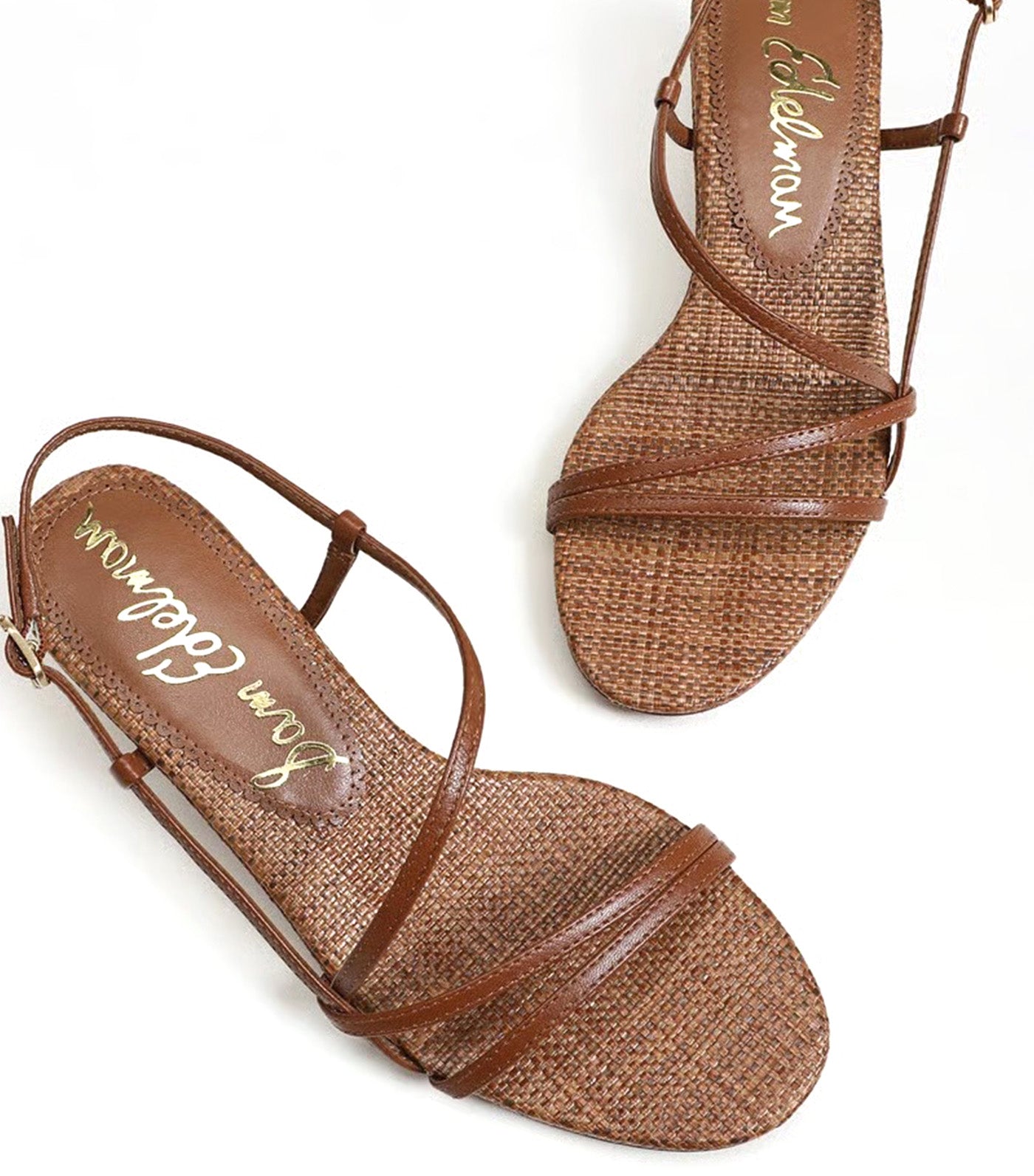 Sam Edelman Cora Kitten Heel Sandal Rich Cognac