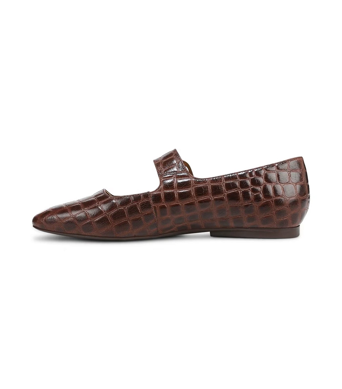 Naturalizer Cosmic Mary Jane Flat Cappuccino Croco Leather