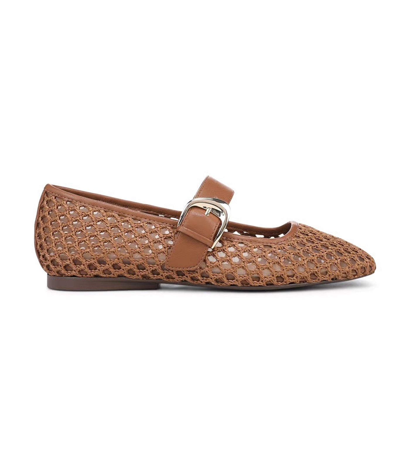Naturalizer Cosmic Mary Jane Flat Walnut Brown Woven